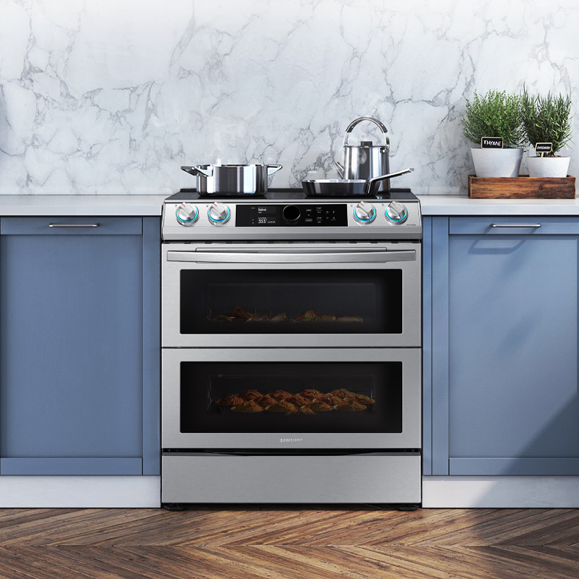 Samsung NE63T8951SS 30 Inch Slidein Smart Induction Range with 4
