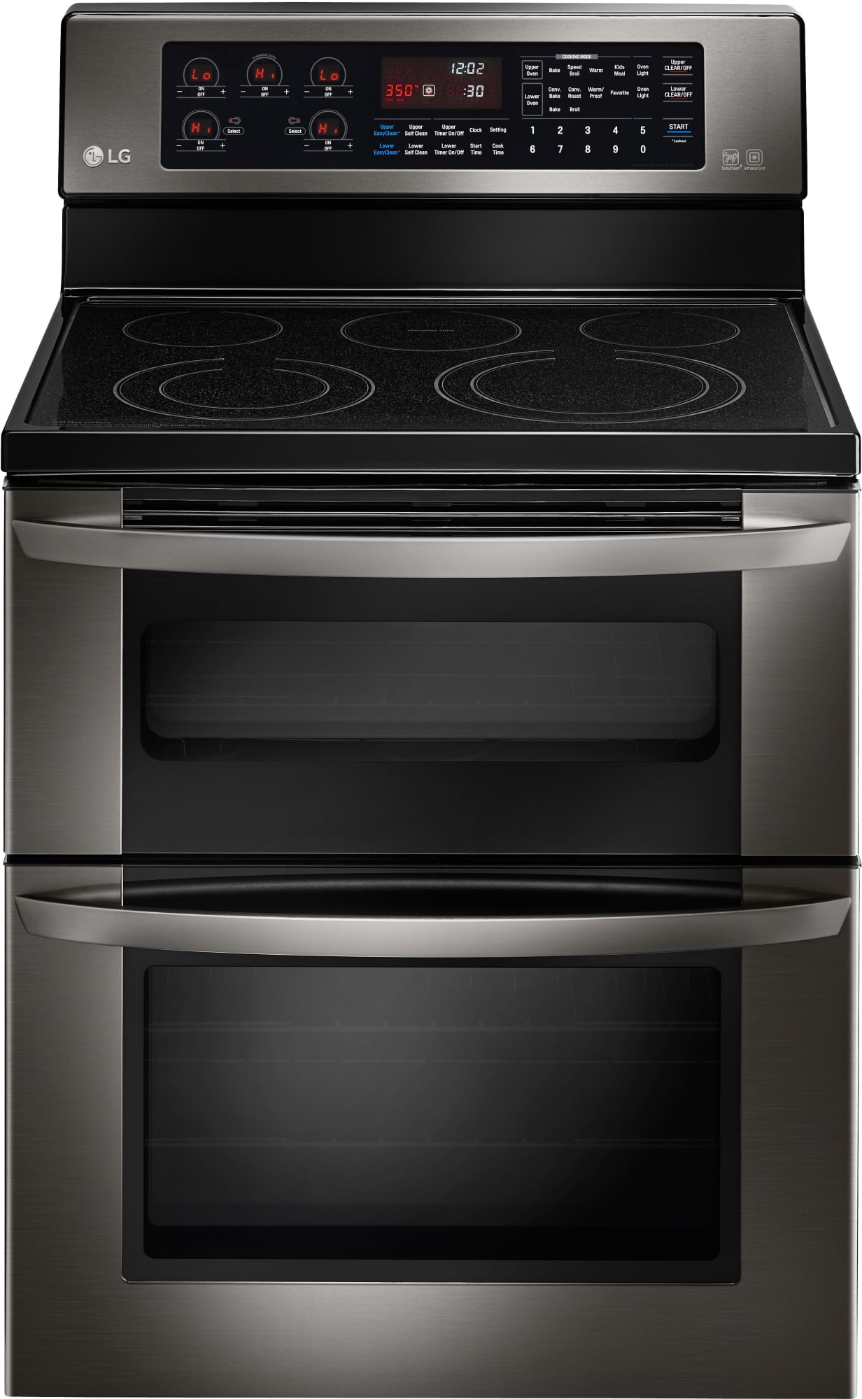 LG LDE3037BD 30 Inch Freestanding Electric Double-Oven Range with 5