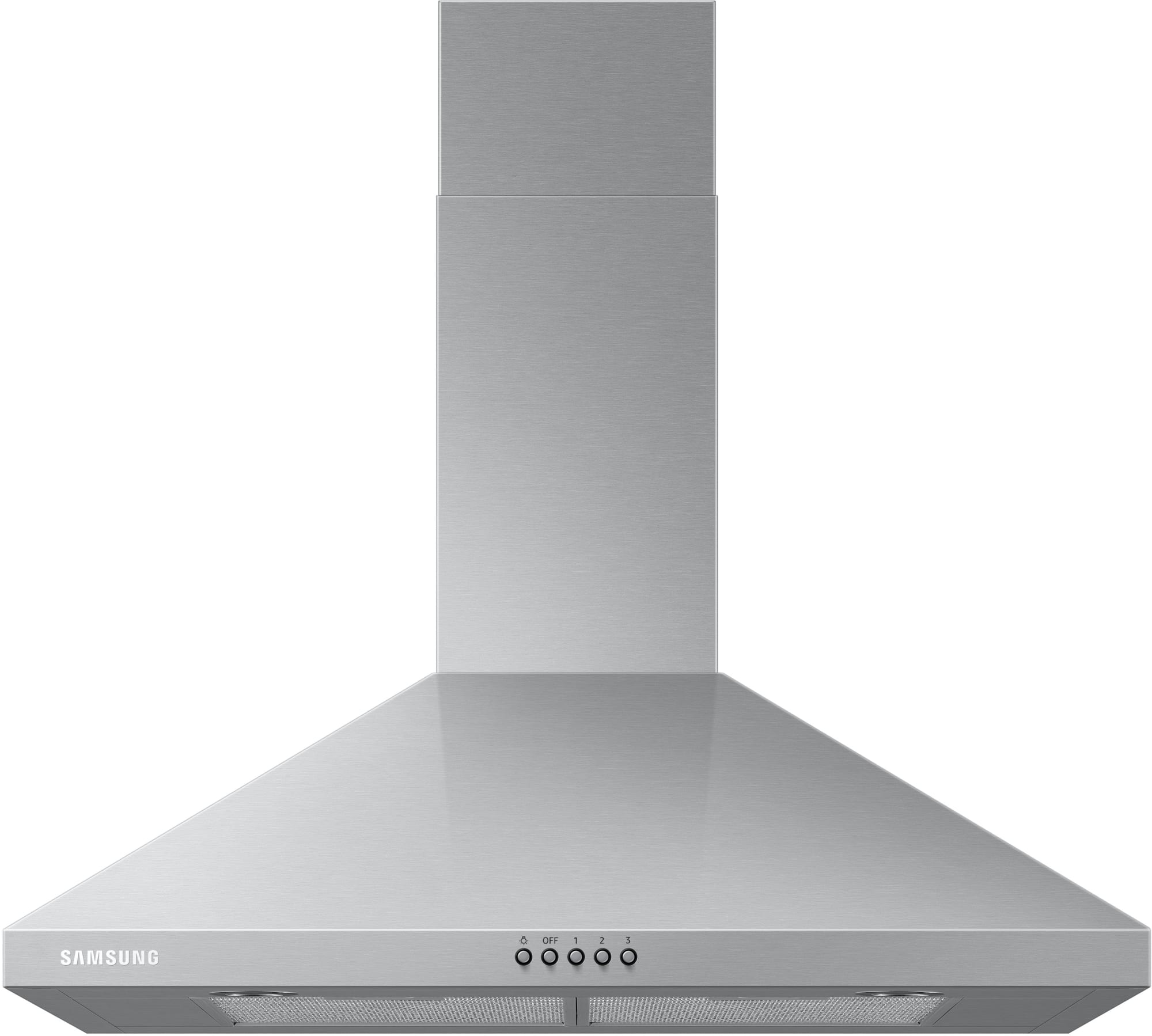 Samsung NK30R5000WS 30 Inch Wall Mount Chimney Style Range Hood with LED Lights, 3Speed