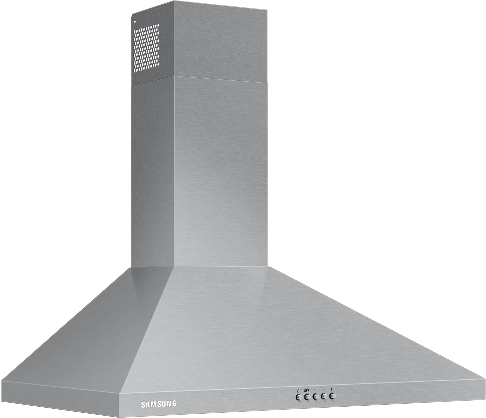 Samsung NK30R5000WS 30 Inch Wall Mount Chimney Style Range Hood with LED Lights, 3Speed