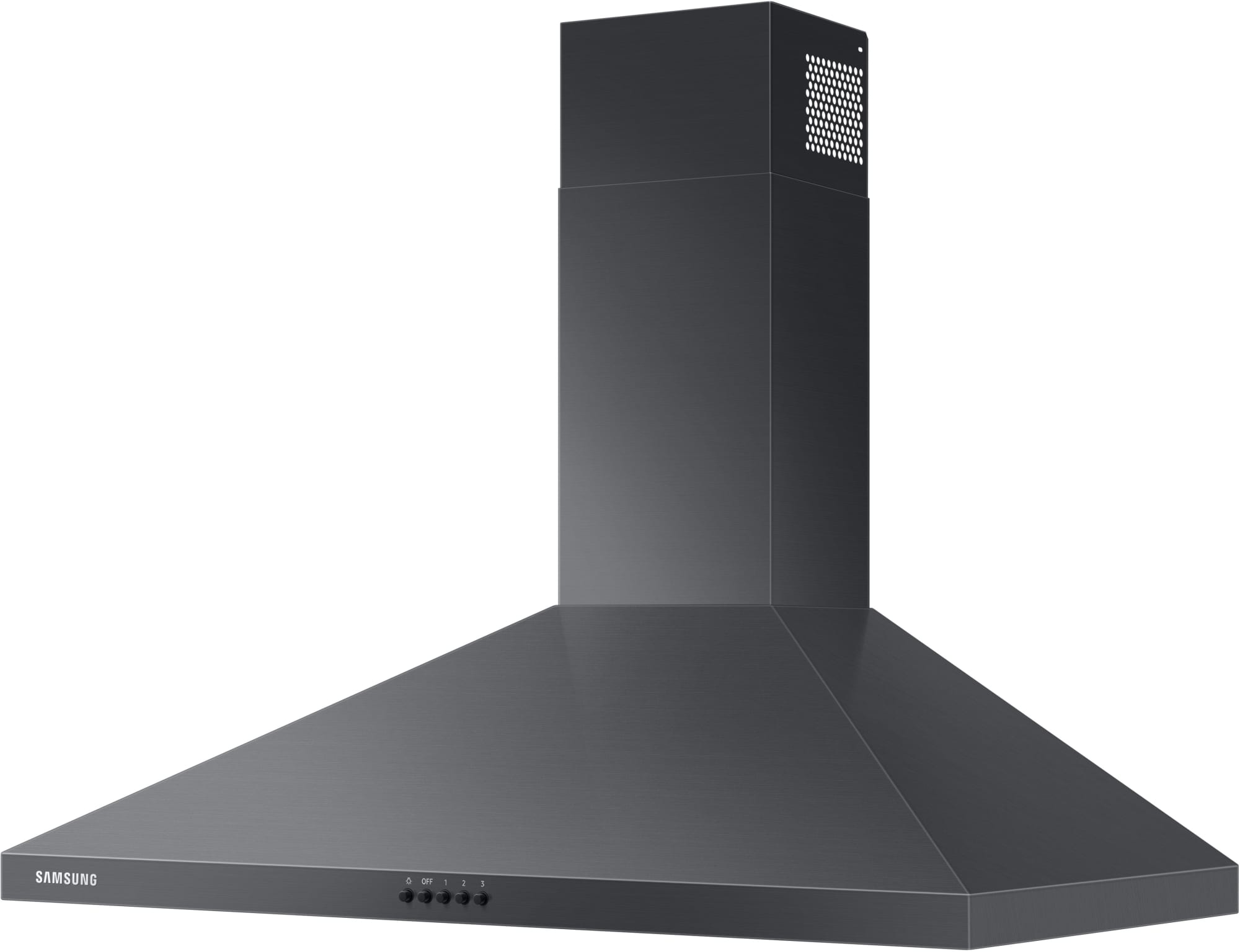 Samsung NK36R5000WG 36 Inch Wall Mount Chimney Style Range Hood with LED Lights, 3Speed