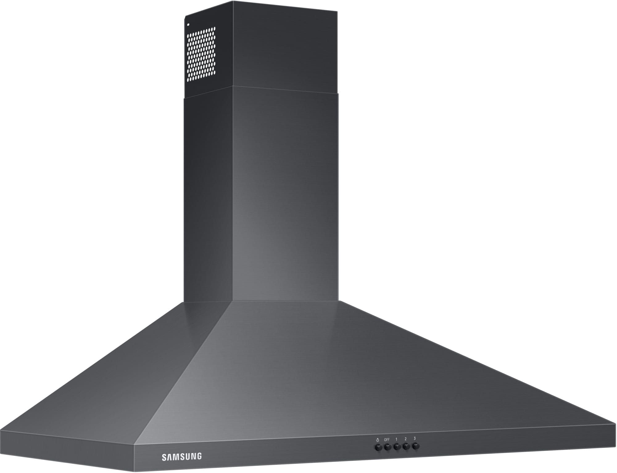 Samsung NK36R5000WG 36 Inch Wall Mount Chimney Style Range Hood with LED Lights, 3Speed