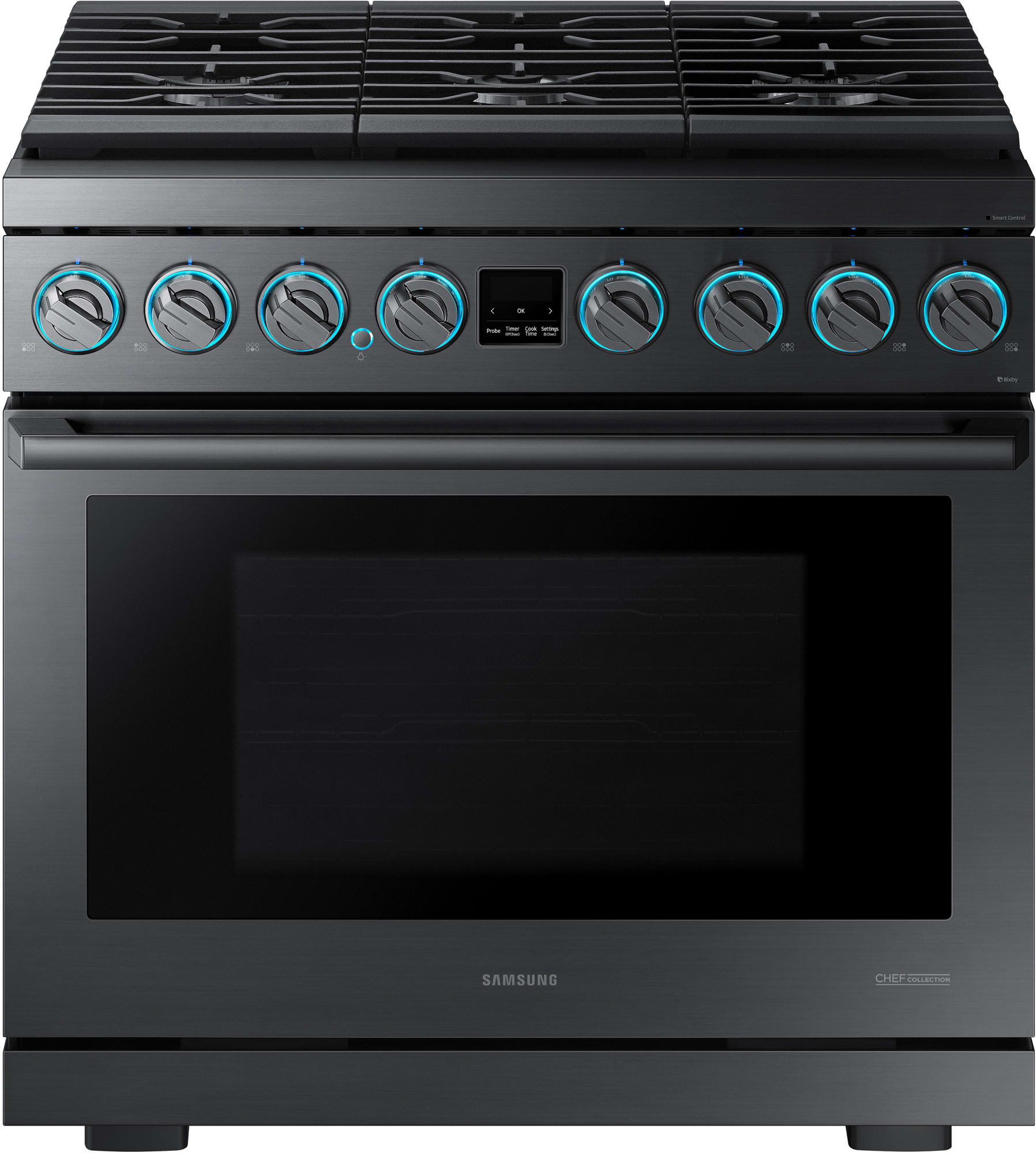 Samsung NX36R9966PM 36 Inch Smart SlideIn Gas Pro Range with WiFi