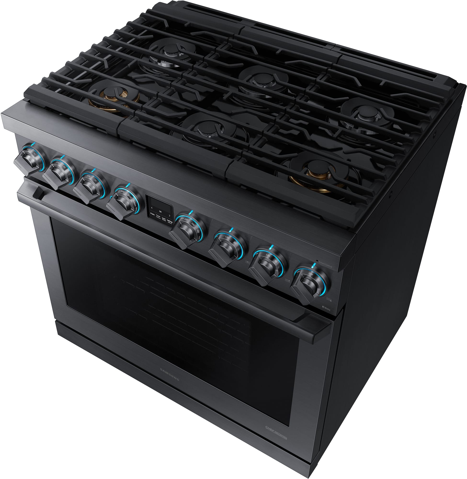 Samsung NX36R9966PM 36 Inch Smart Slide-In Gas Pro Range with Wi-Fi ...