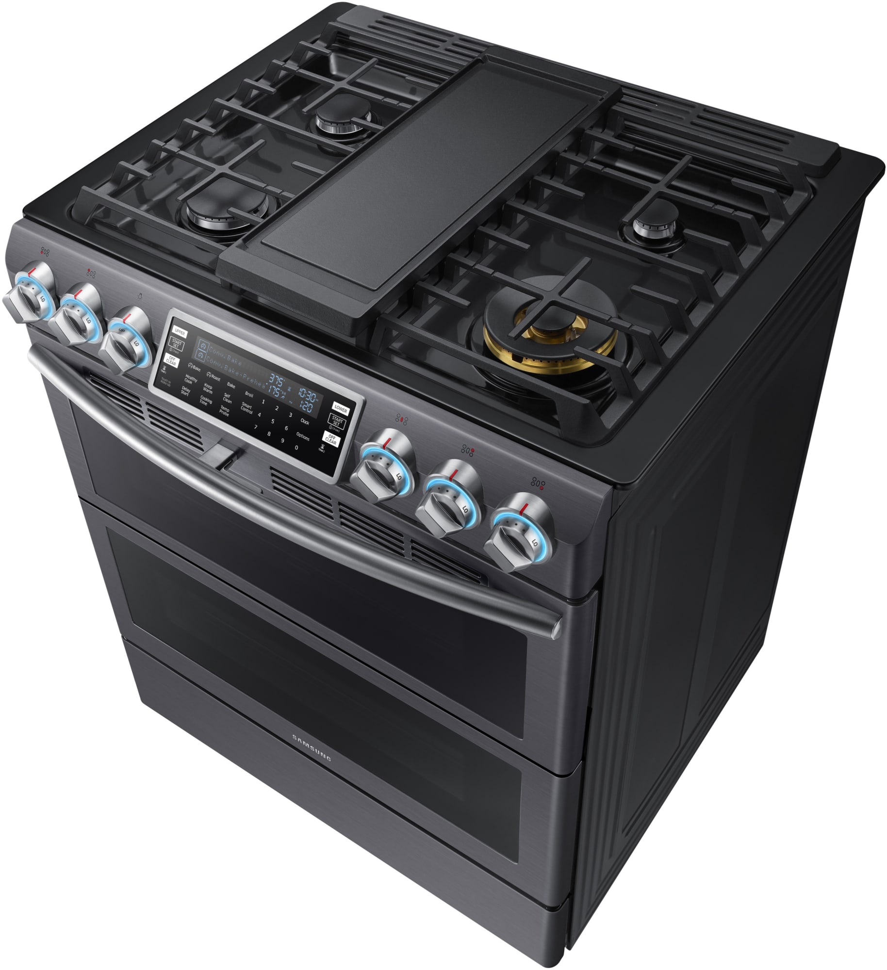 Samsung NX58K9850SG 30 Inch Smart Flex Duo™ SlideIn Gas Range with Wi