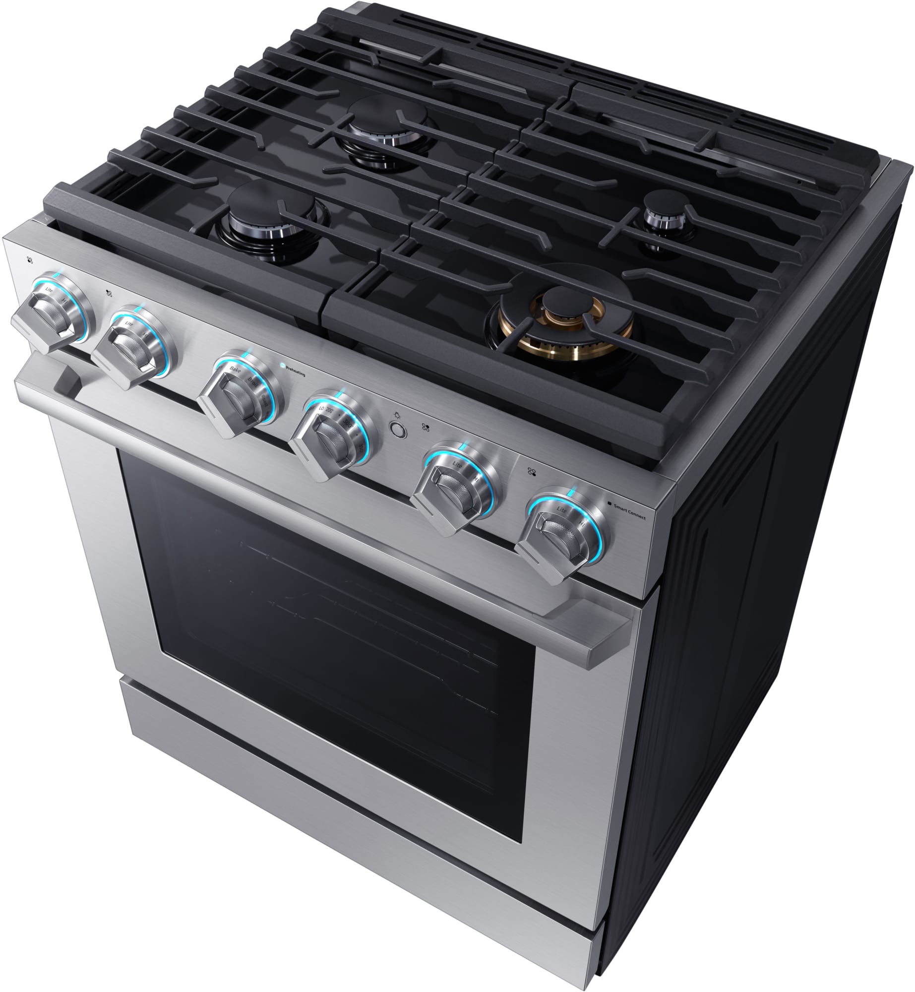 Samsung NX58M9960PS 30 Inch Smart SlideIn Gas Pro Range with WiFi