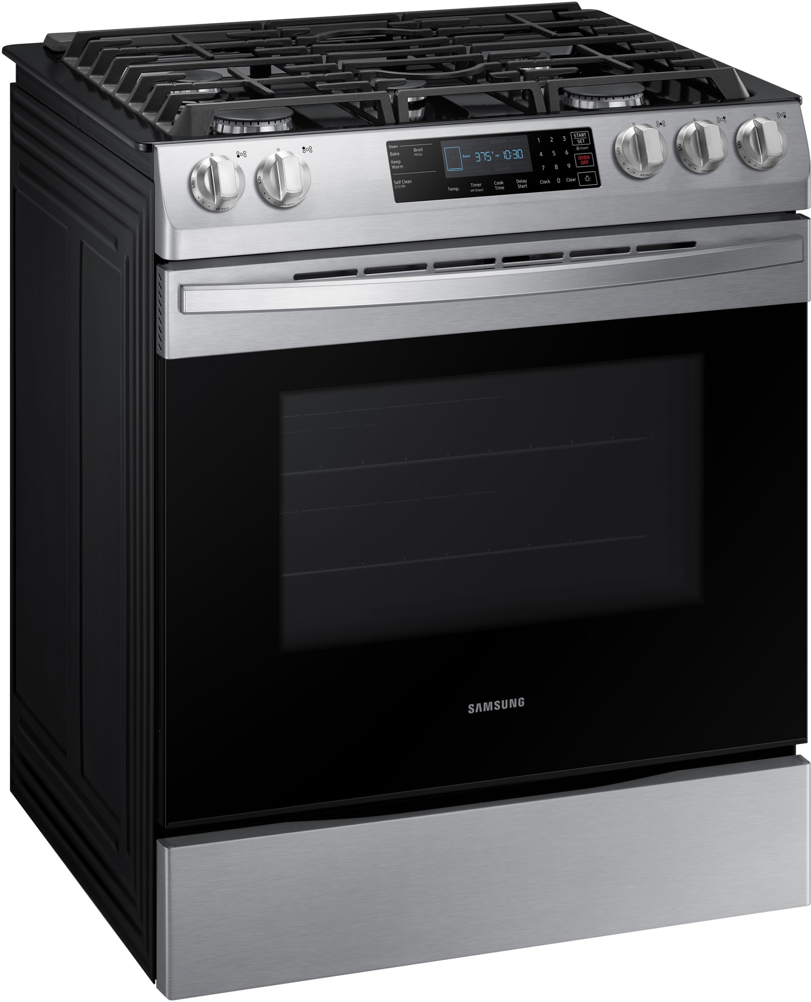 Samsung NX58R9311SS 30 Inch 5 Burner SlideIn Gas Range with Glass