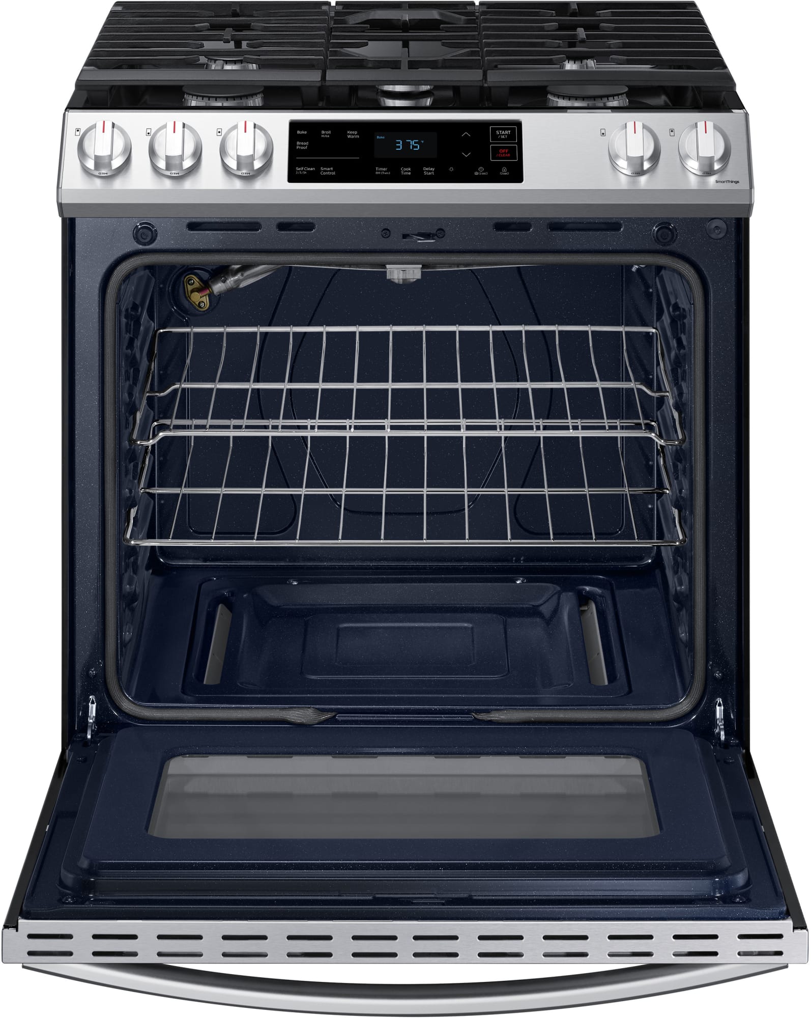 Samsung NX60T8111SS 30 Inch SlideIn Gas Smart Range with 5 Sealed
