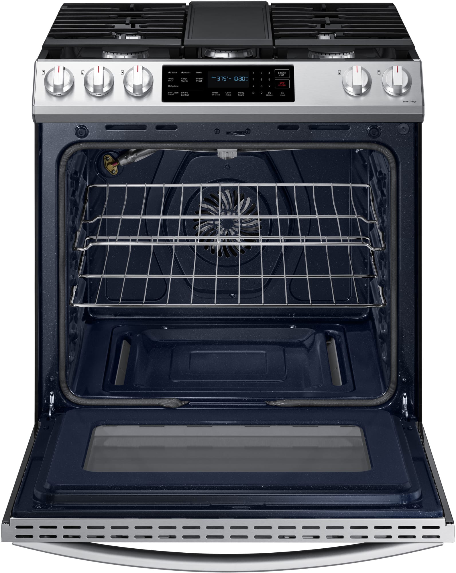 Samsung NX60T8311SS 30 Inch SlideIn Gas Smart Range with 5 Sealed