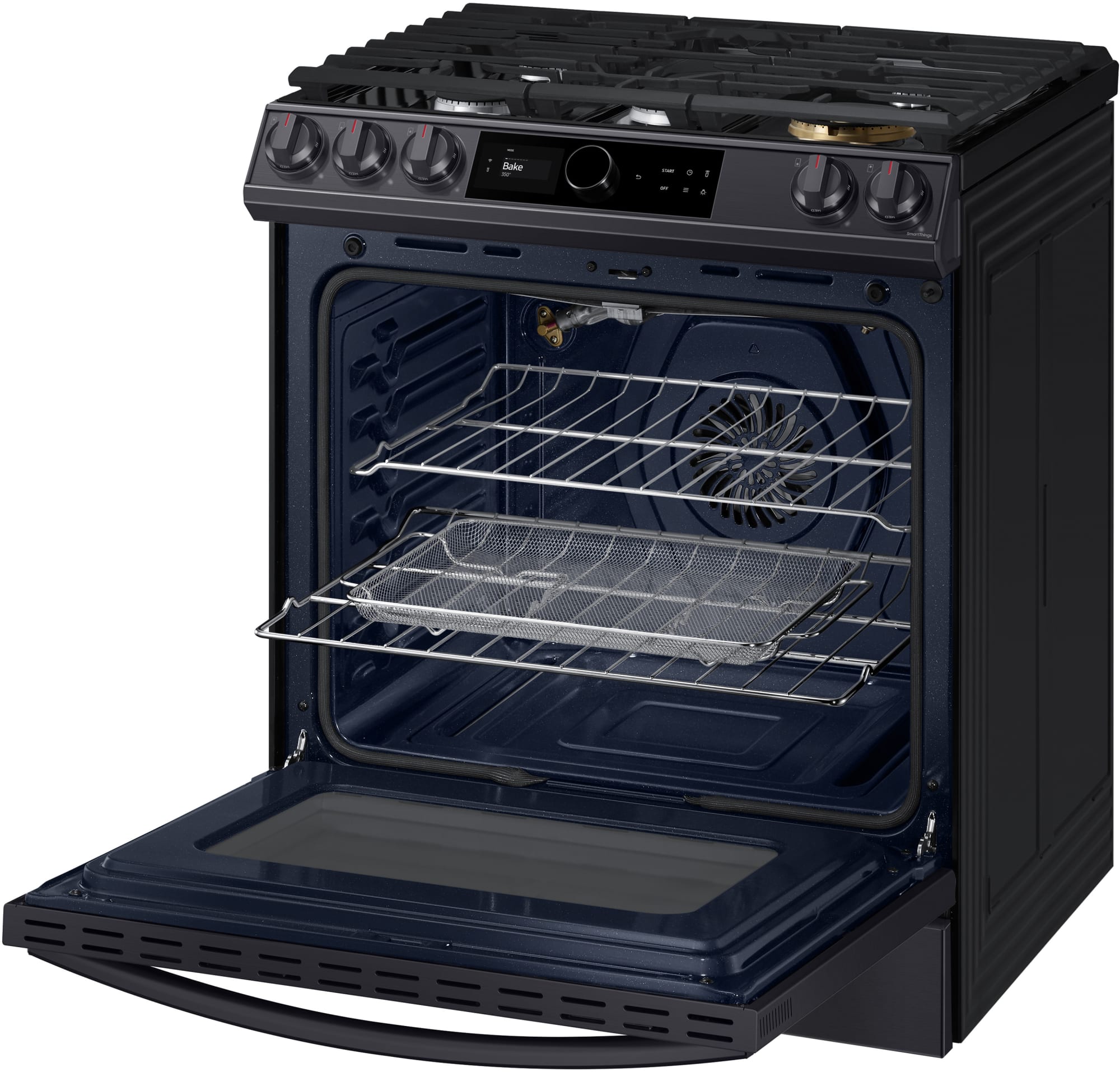 Samsung NX60T8711SG 30 Inch SlideIn Gas Smart Range with 5 Sealed