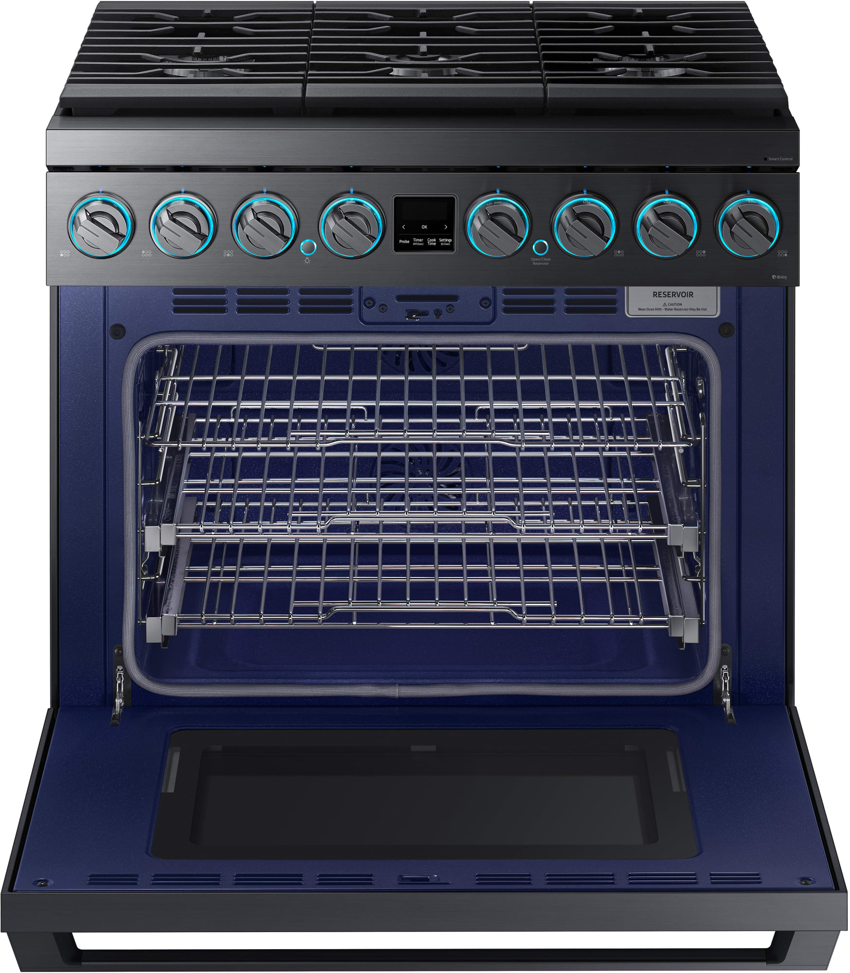 Samsung NY36R9966PM 36 Inch Smart SlideIn Dual Fuel Pro Range with 6 Sealed Burners, 6.3 Cu. Ft