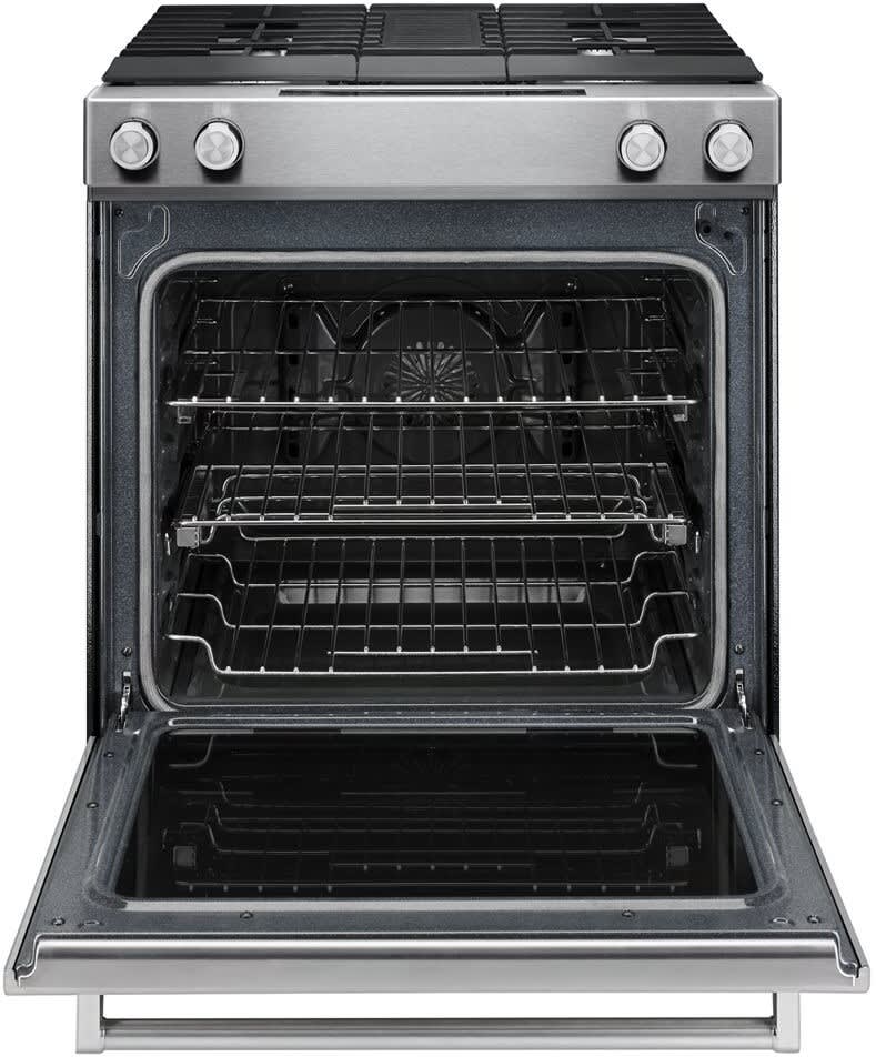 KitchenAid KSDG950ESS 30 Inch Slidein Dual Fuel Range with 4 Sealed