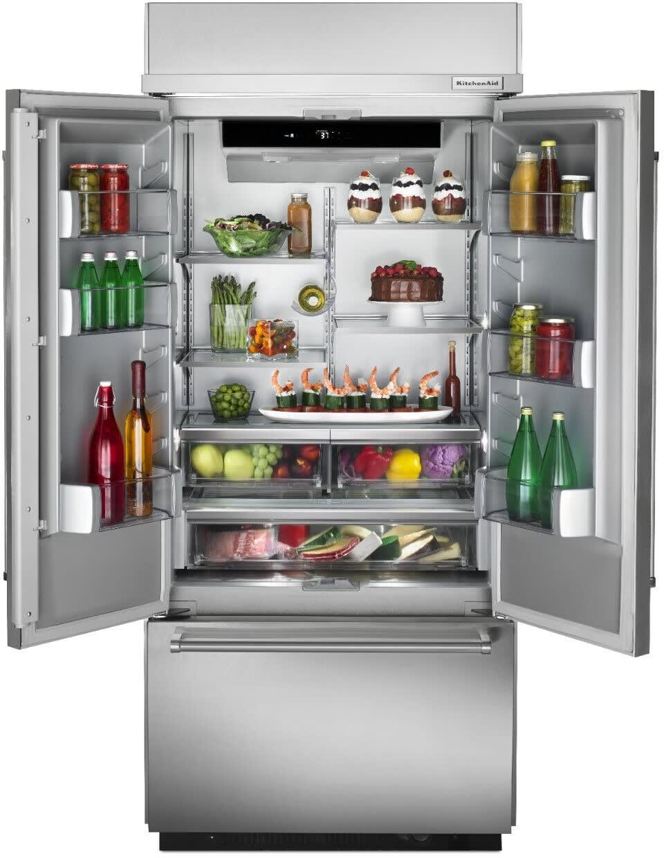 KitchenAid KBFN506ESS 36 Inch French Door Refrigerator with 20.8 cu. ft ...