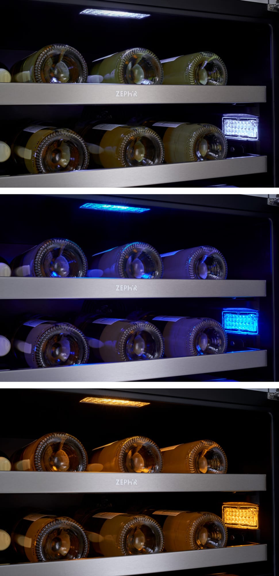 Zephyr PRW24C02BG 24 Inch Dual Zone Wine Cooler with 45 Bottle Capacity