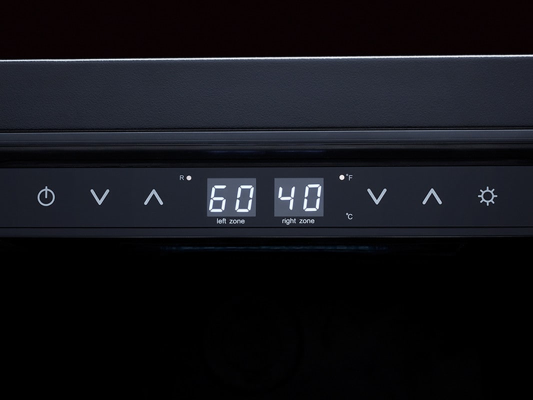 Zephyr PRW24C32BG 24 Inch Dual Zone French Door Wine Cooler with 5.15