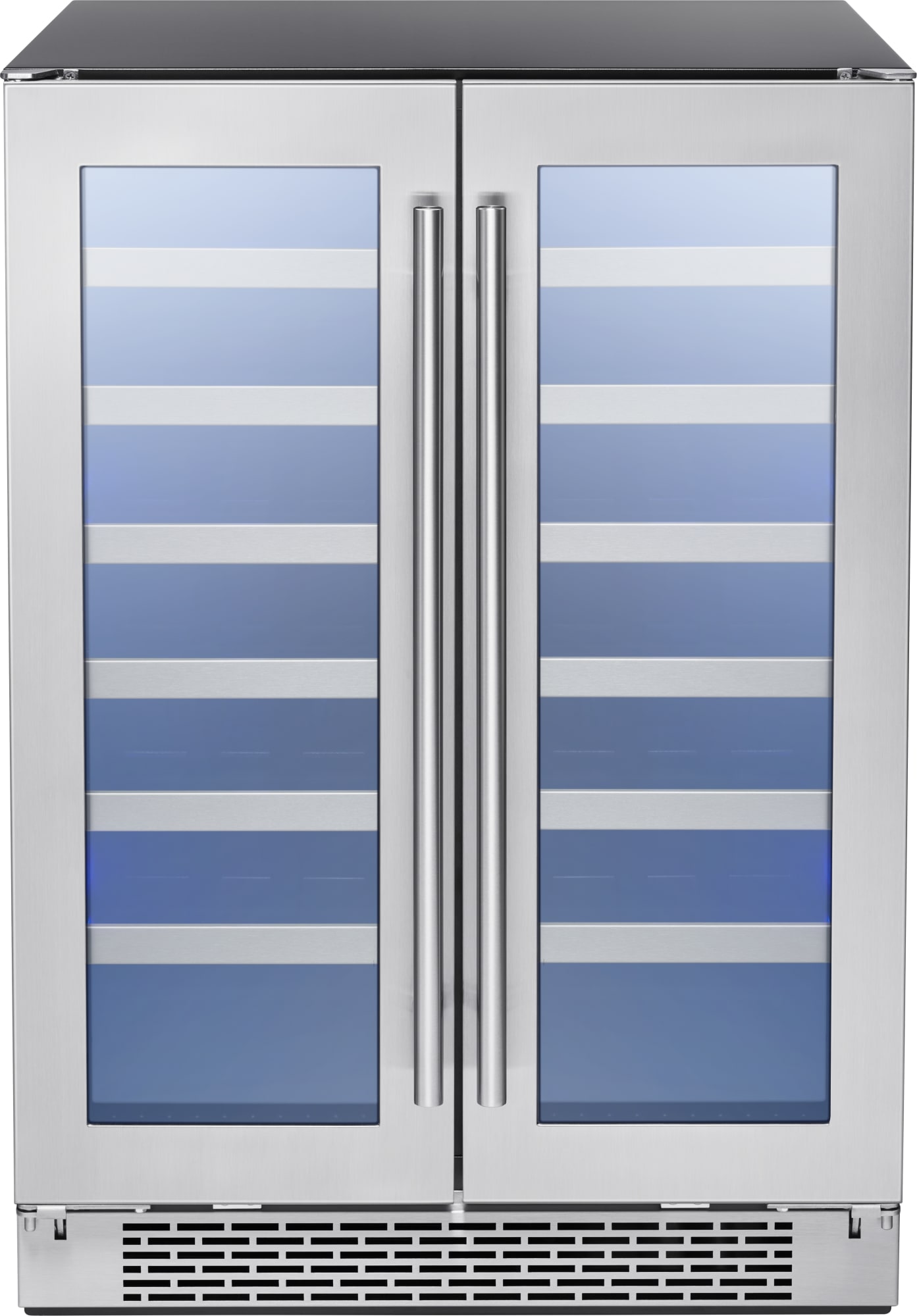 Zephyr PRW24C32BG 24 Inch Dual Zone French Door Wine Cooler with 5.15