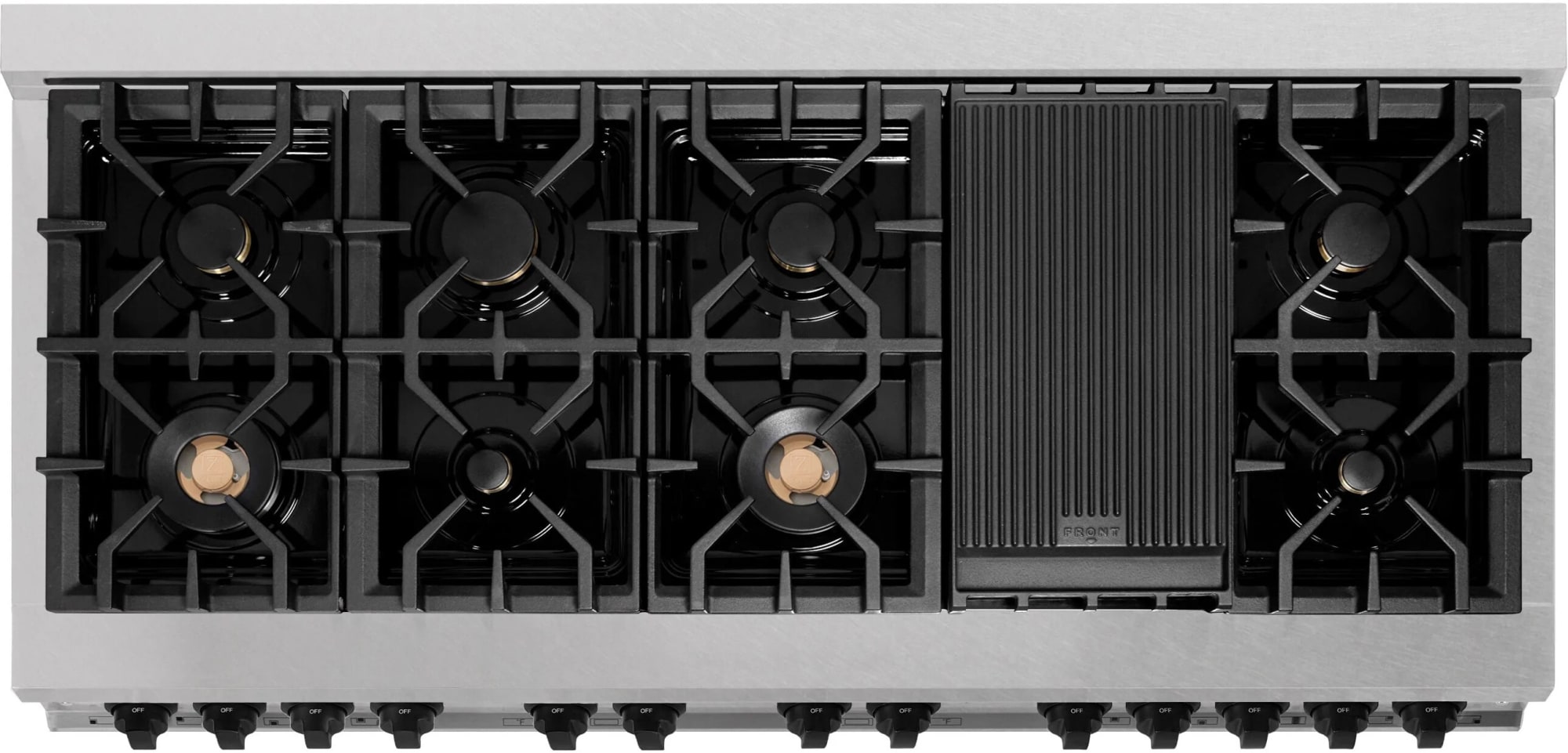 ZLINE RASZSN60MB 60 Inch ProStyle Double Oven Dual Fuel Range with 9