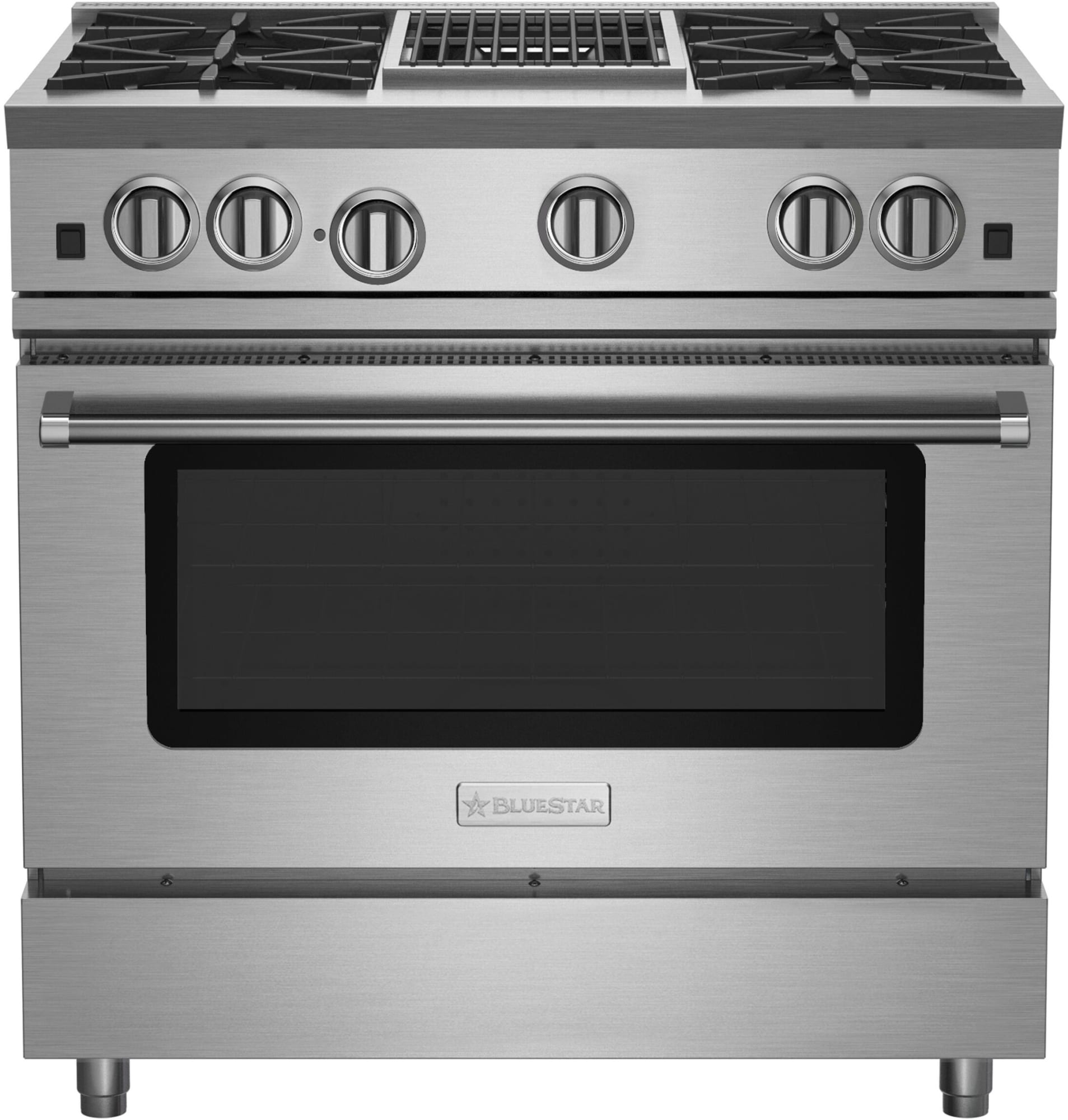 BlueStar RNB364CBV2 36 Inch Freestanding Gas Range with 4 Open Burners