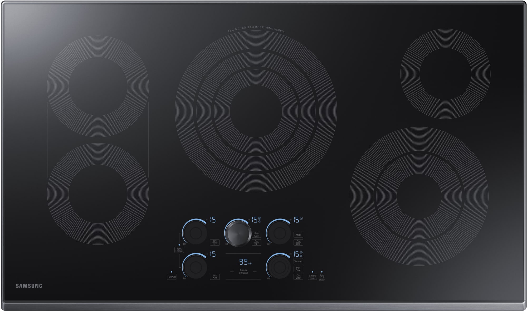 Samsung NZ36K7570RG 36 Inch Electric Cooktop with 5 Radiant Heating