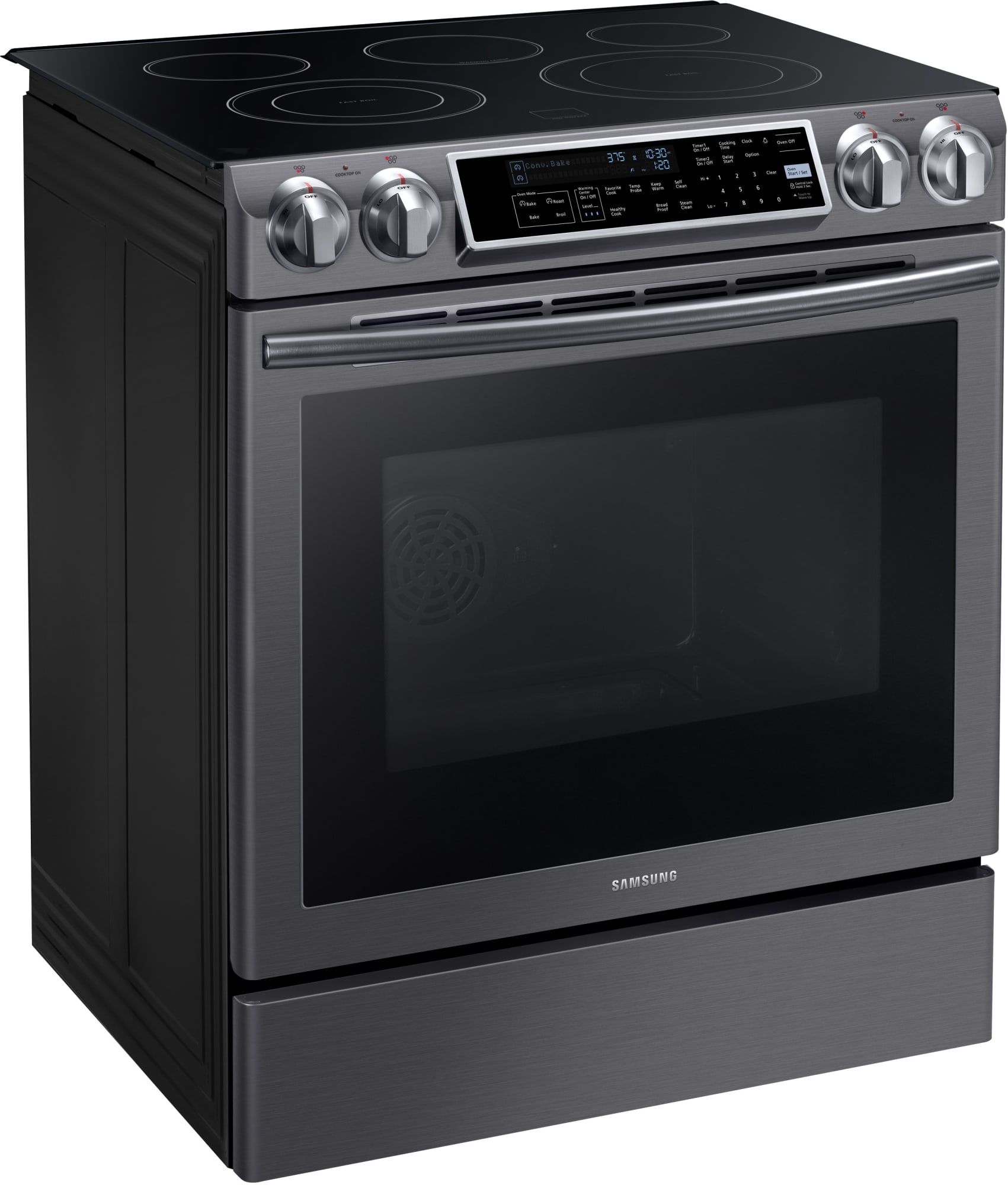 Samsung NE58K9500SG 31 Inch SlideIn Electric Range with 5 Heating