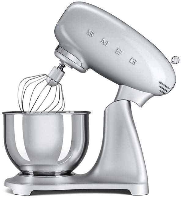 Smeg SMF01SVUS Countertop Stand Mixer with 10 Speeds, 3 Attachments