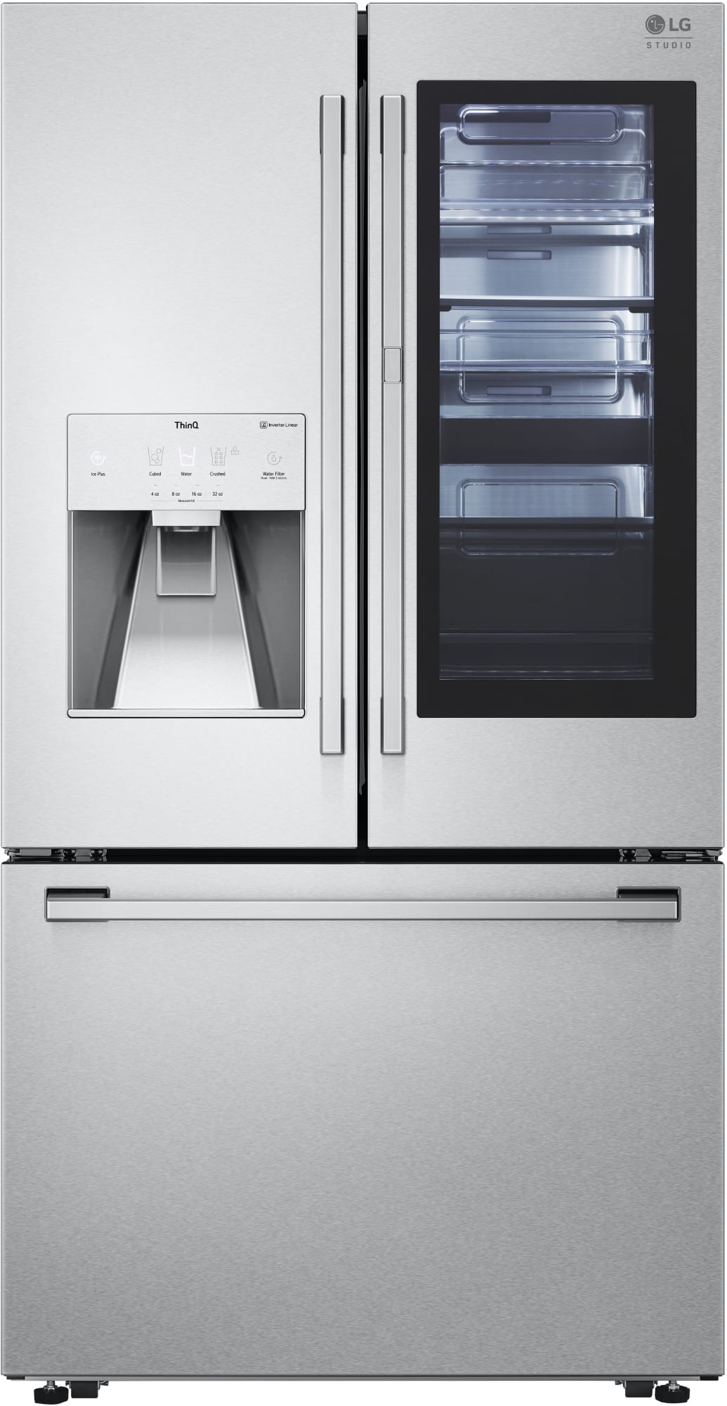 LG SRFVC2416S 36 Inch CounterDepth French Door Smart Refrigerator with