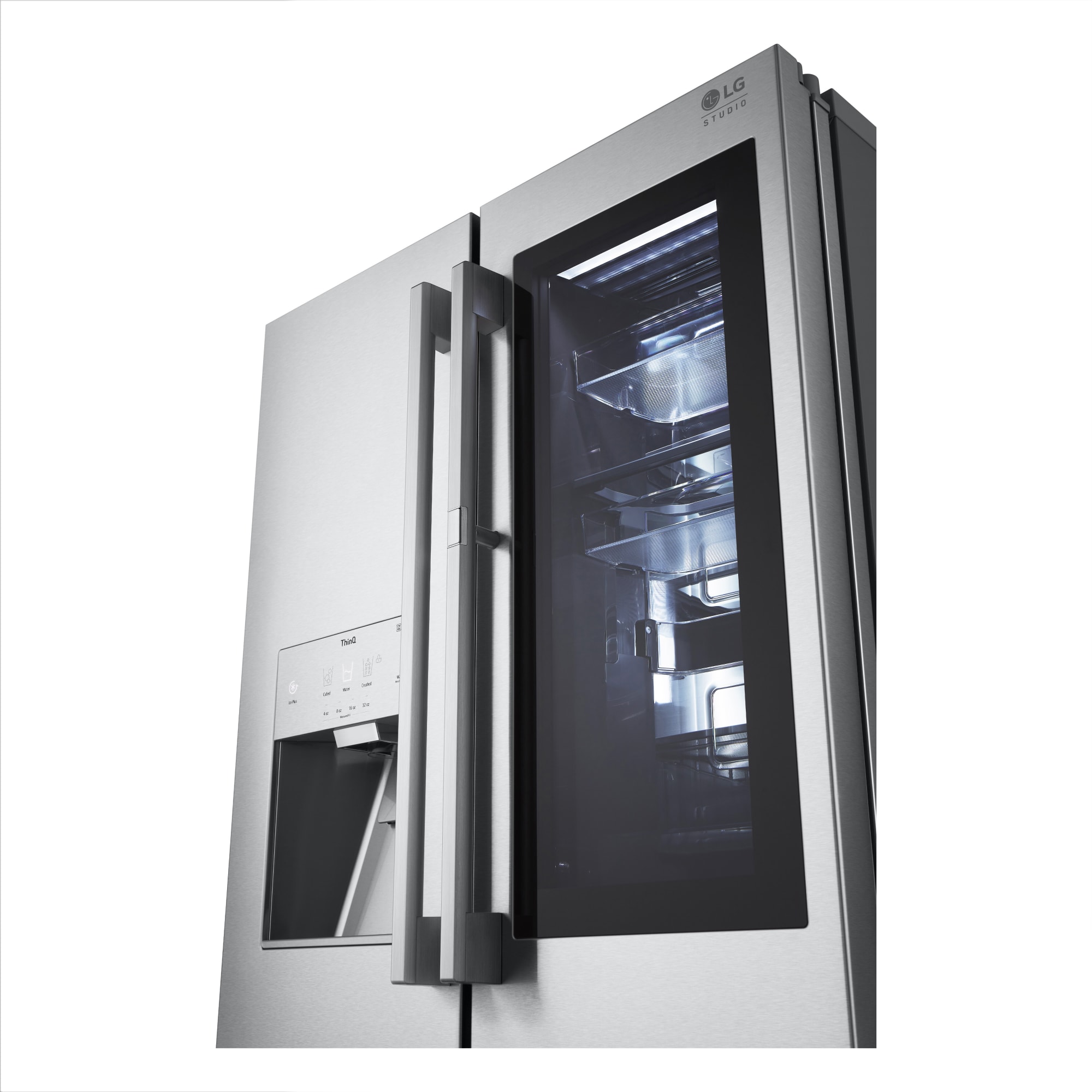 LG SRFVC2416S 36 Inch CounterDepth French Door Smart Refrigerator with