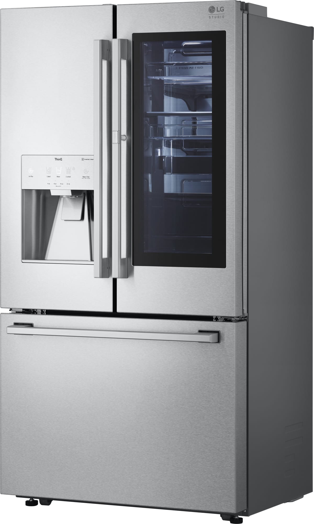 LG SRFVC2416S 36 Inch CounterDepth French Door Smart Refrigerator with