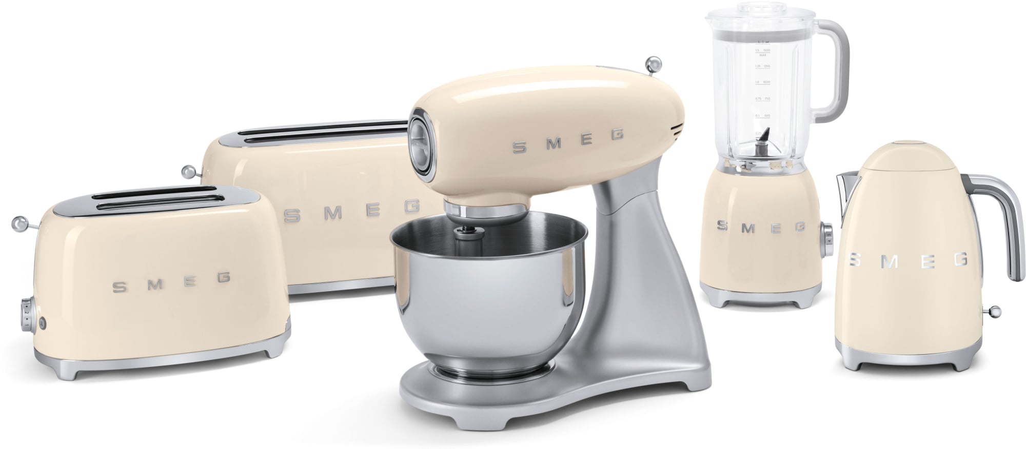 Smeg TSF01CRUS Countertop Toaster with 2 Slice Capacity, Defrost