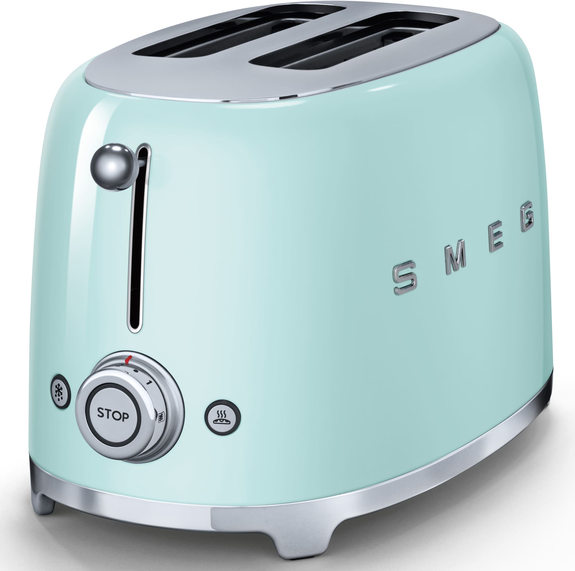 Smeg TSF01PGUS Countertop Toaster with 2 Slice Capacity, Defrost