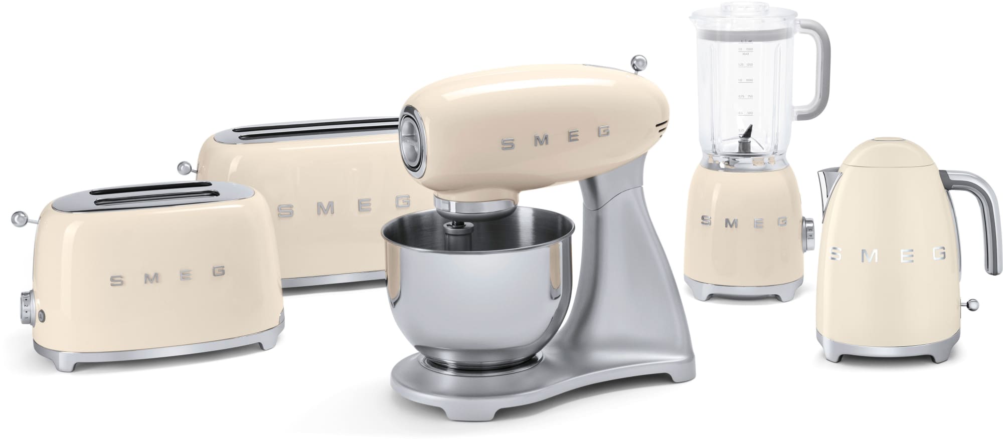 Smeg TSF02CRUS Countertop Toaster with 4 Slice Capacity, Defrost