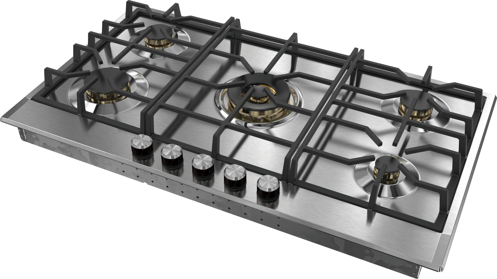 Verona VDGCT536FSS 36 Inch Gas Cooktop with 5 Brass Sealed Burners
