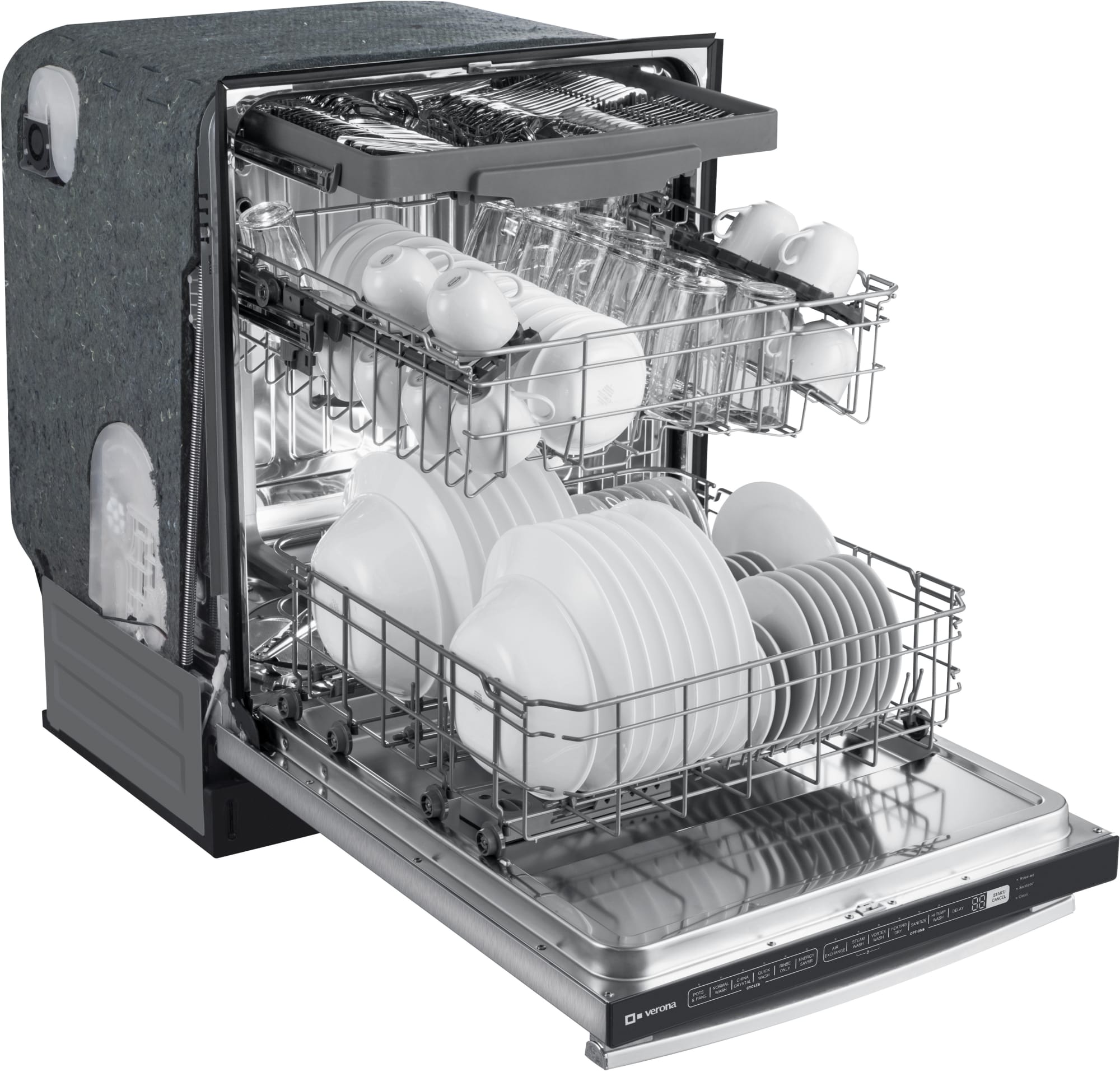 Verona VEDW24TSS 24 Inch Fully Integrated BuiltIn Dishwasher with 16