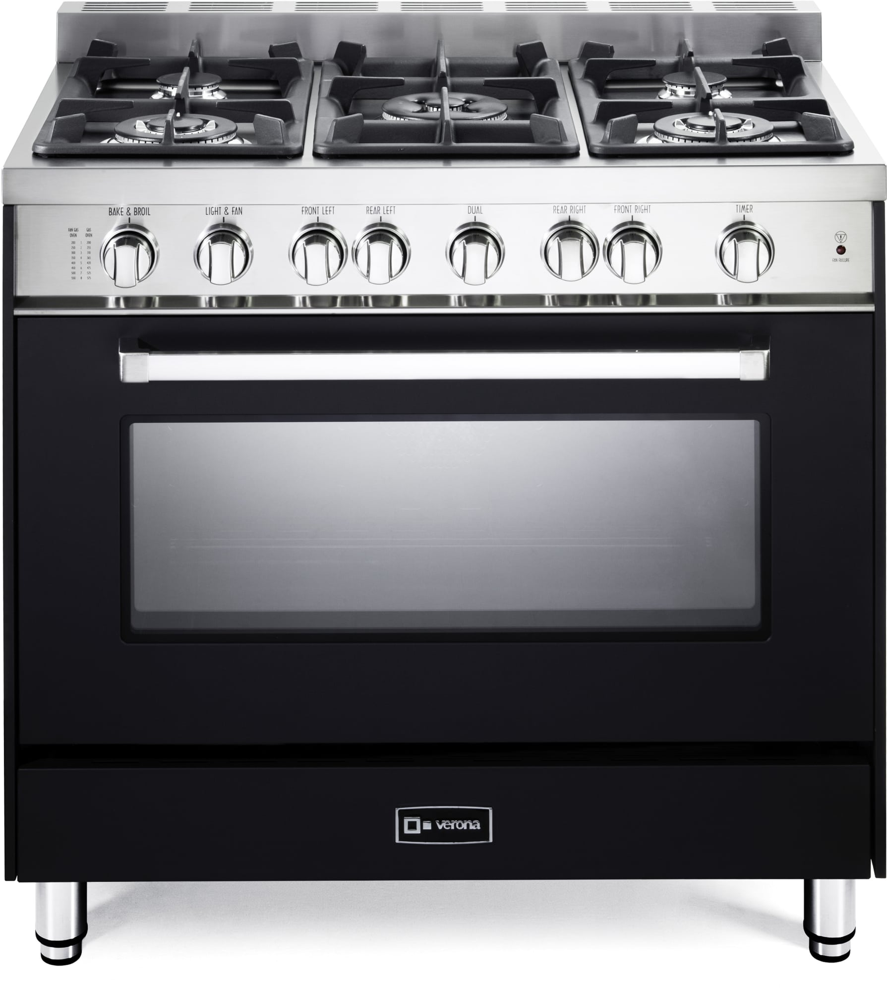 Verona VEFSGG365NE 36 Inch ProStyle Gas Range with 5 Sealed Burners
