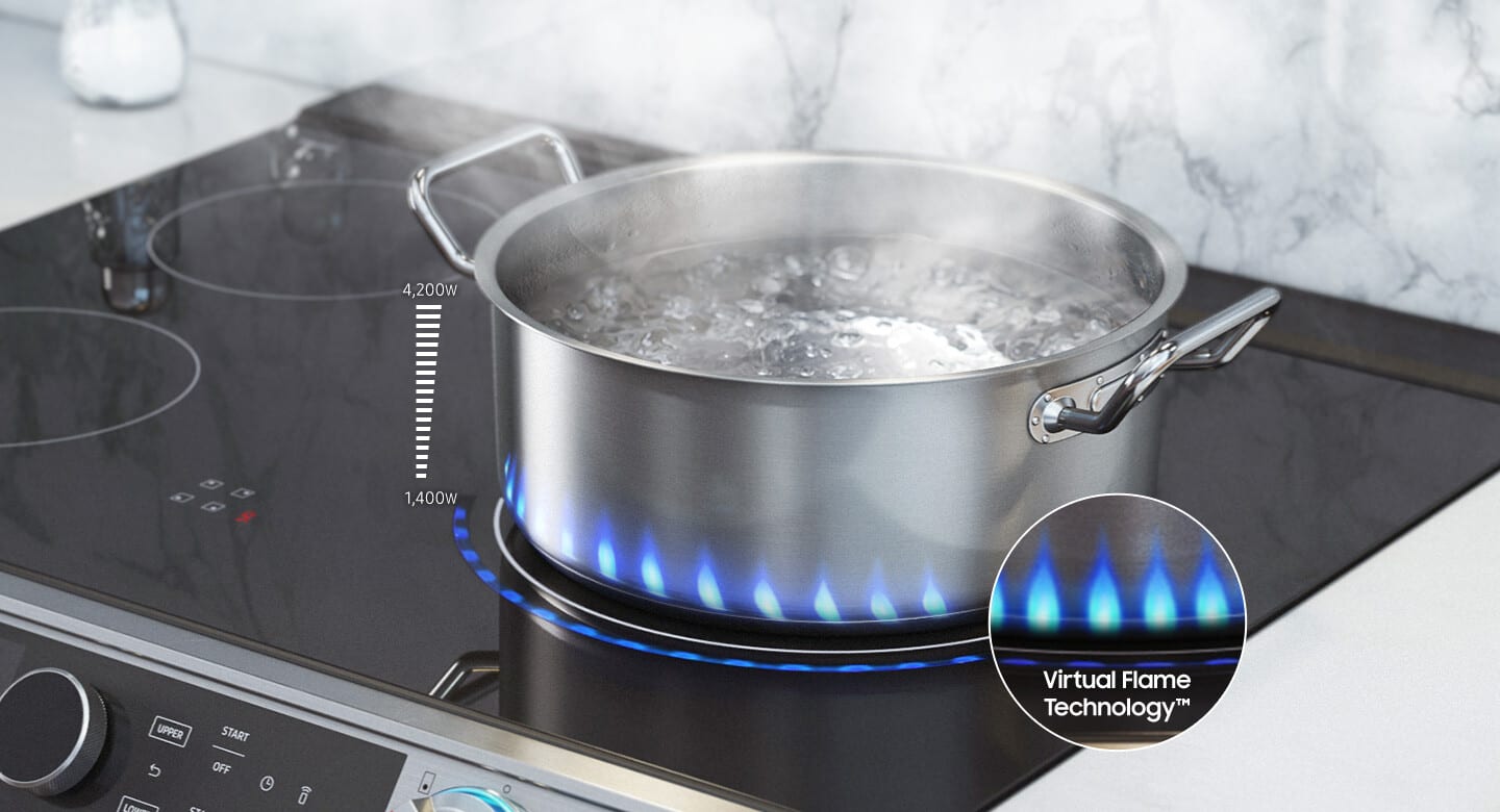 Samsung NE63T8951SS 30 Inch Slidein Smart Induction Range with 4