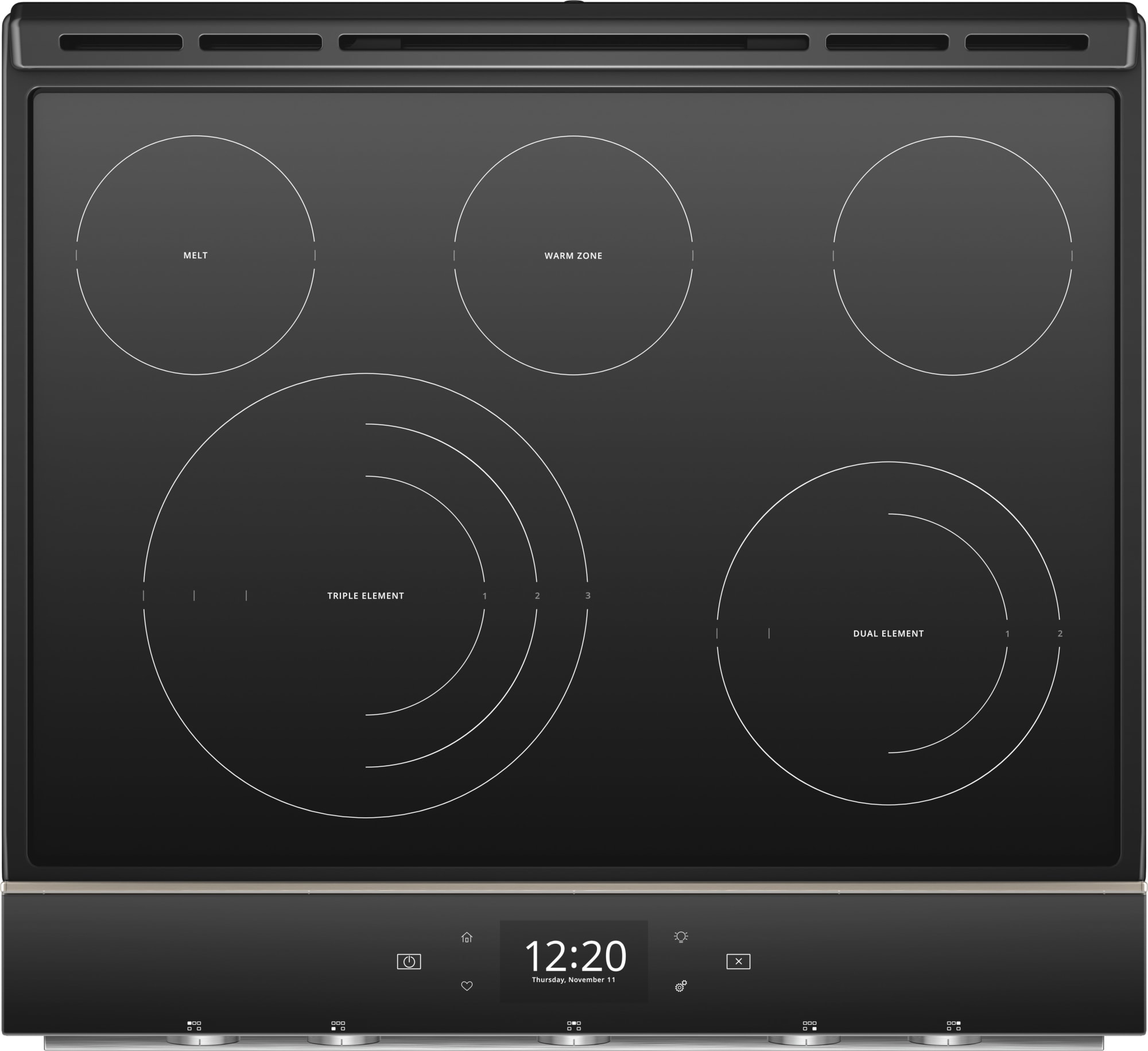 Whirlpool WEEA25H0HZ 30 Inch SlideIn Electric Range with 5 Radiant