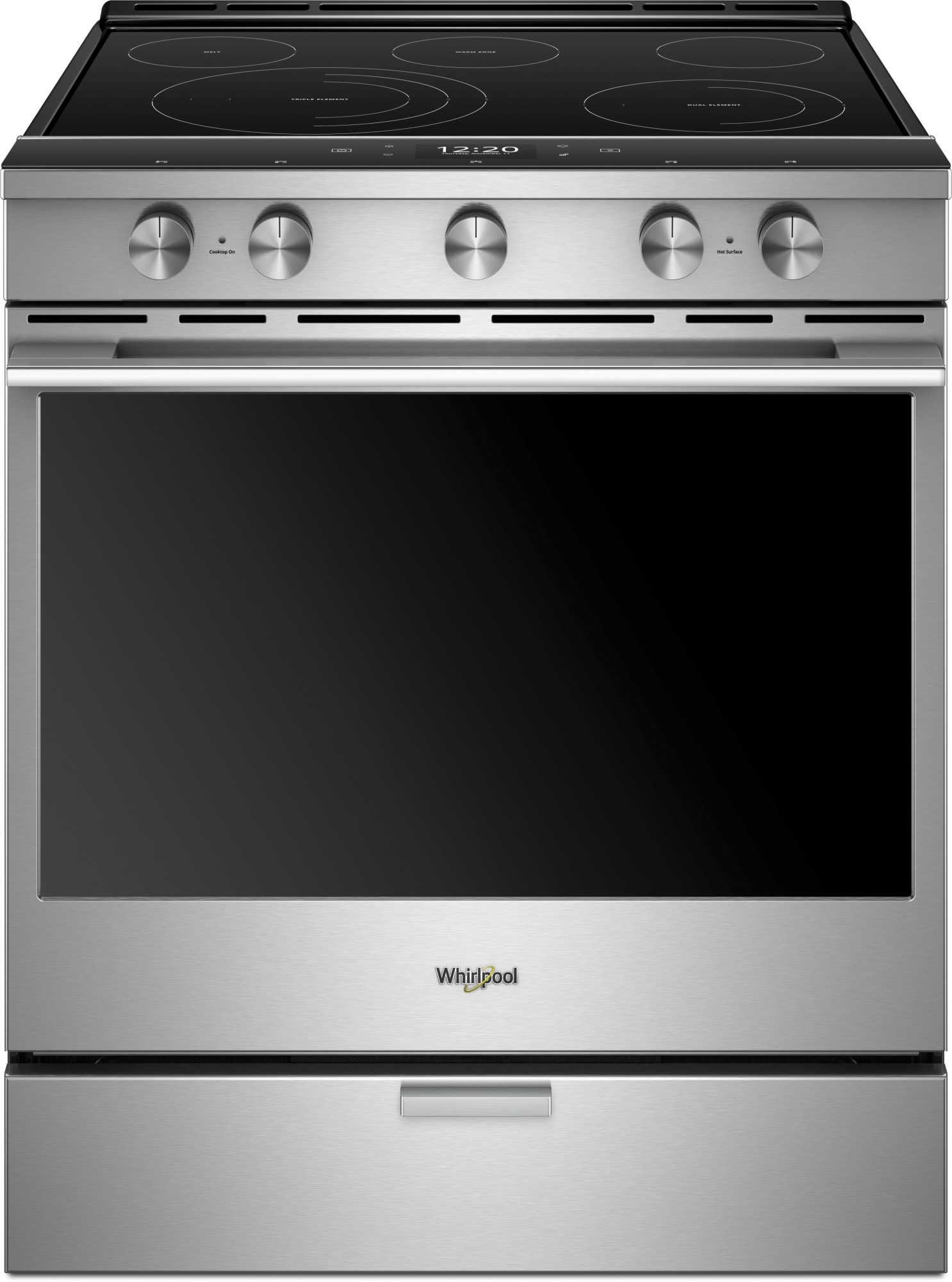Whirlpool WEEA25H0HZ 30 Inch SlideIn Electric Range with 5 Radiant