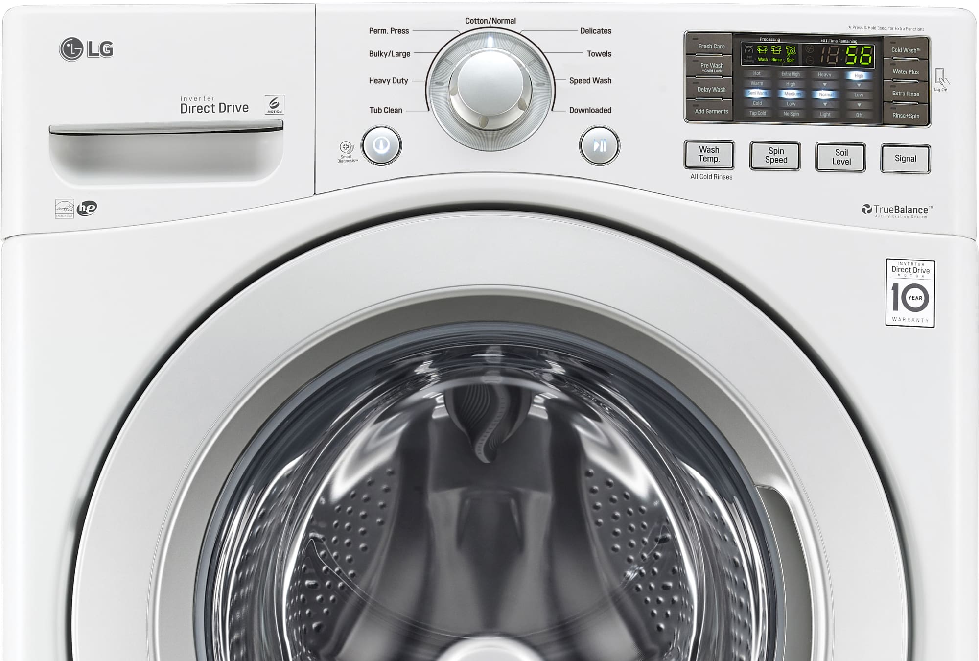 LG WM3270CW 27 Inch Front Load Washer with NFC Smartphone Technology