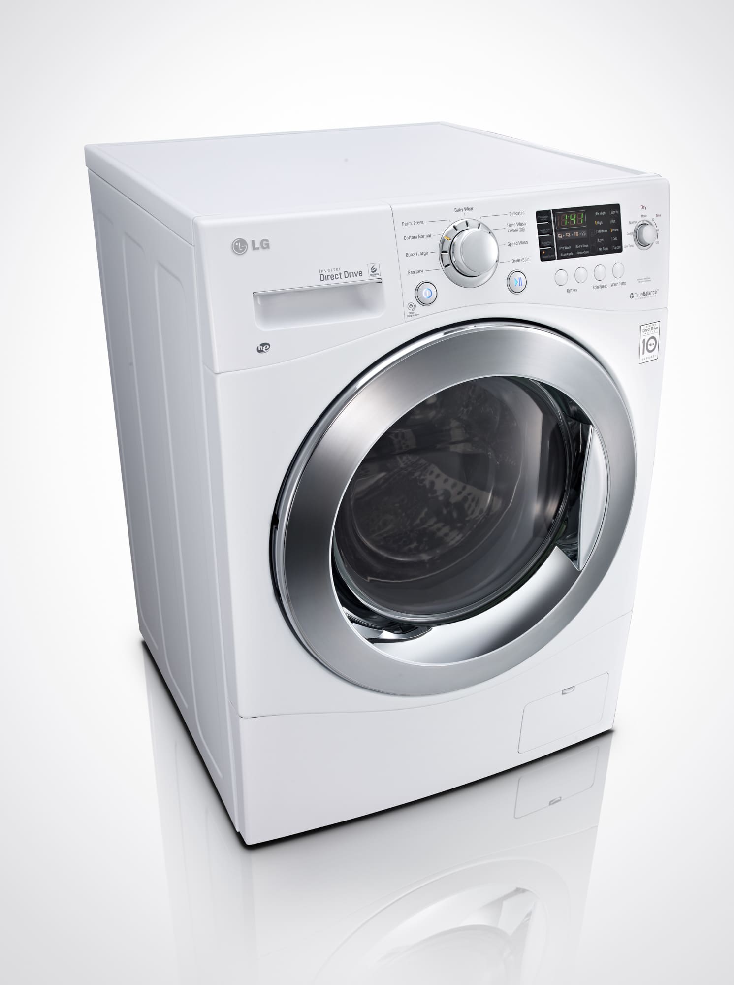 LG WM3477HW 24 Inch 2.3 cu. ft. Electric Washer/Dryer Combo, 9 Wash and 24 Inch Ventless Electric Washer Dryer Combo