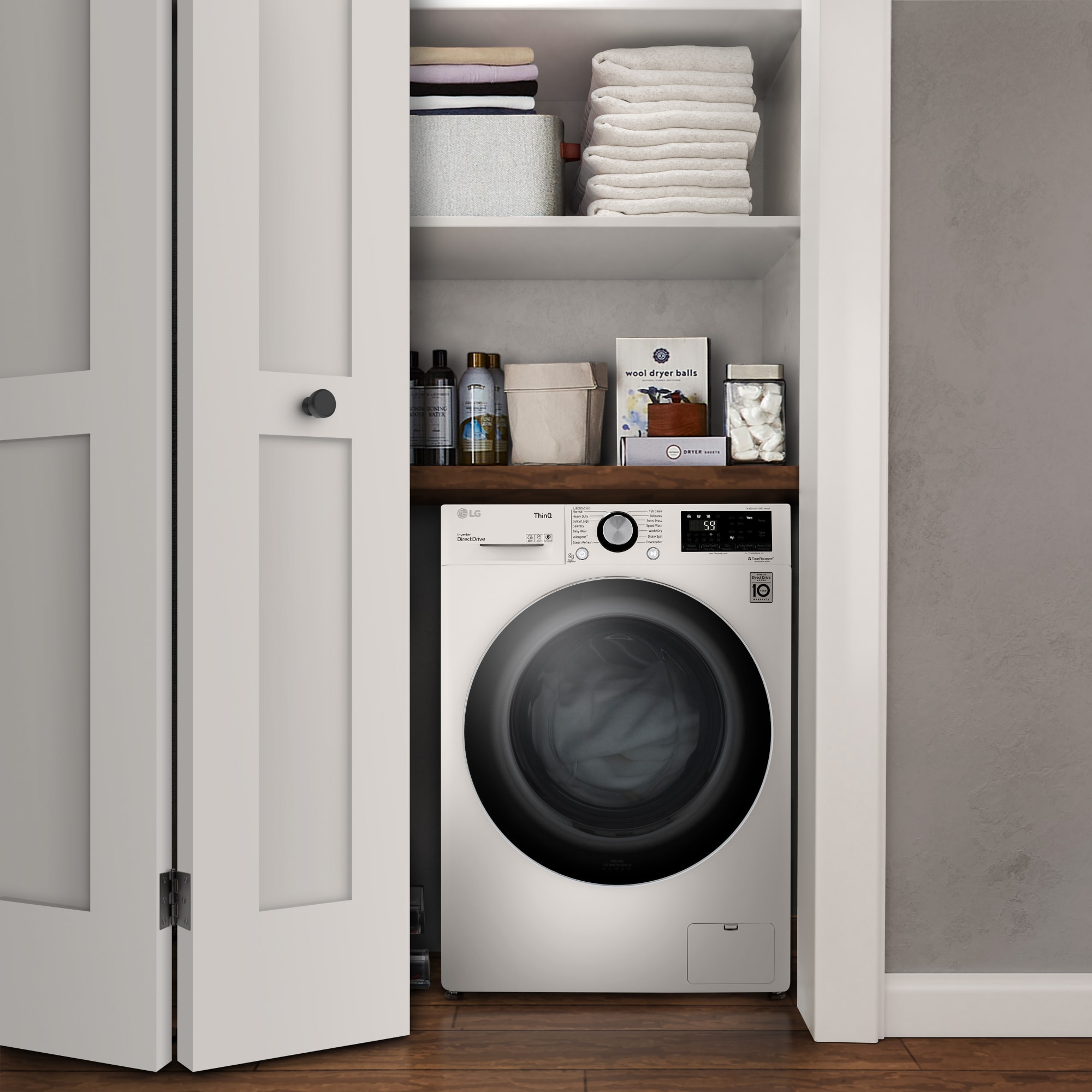LG WM3555HWA 24 Inch Smart Front Load Washer/Dryer Combo with 2.4 cu.ft
