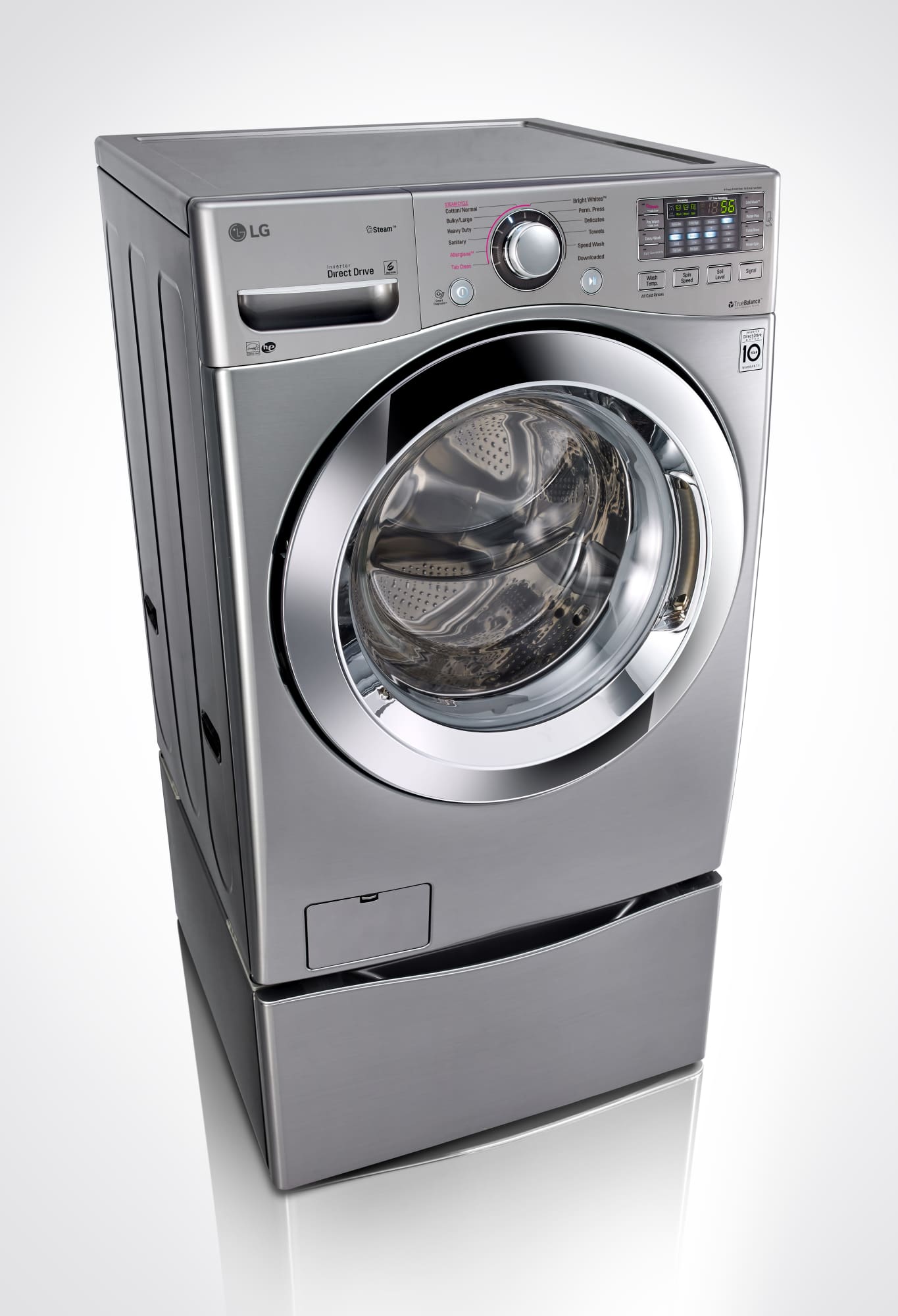 LG WM3670HVA 27 Inch 4.5 cu. ft. Front Load Washer with Steam, Smart