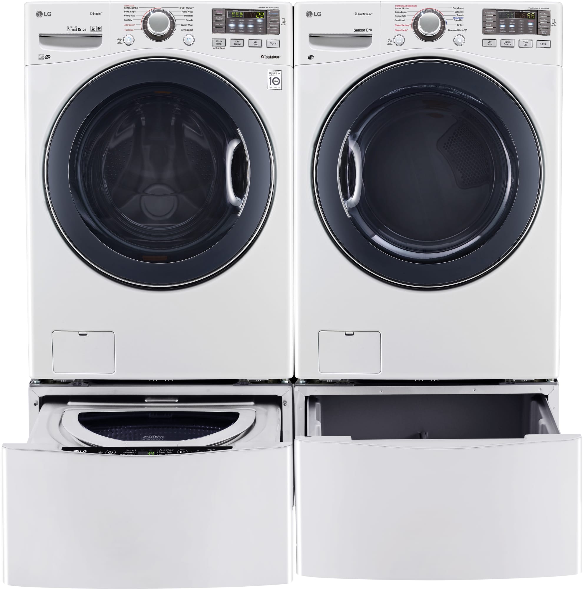 LG DLGX3571W 27 Inch Gas Dryer with TrueSteam™ Technology