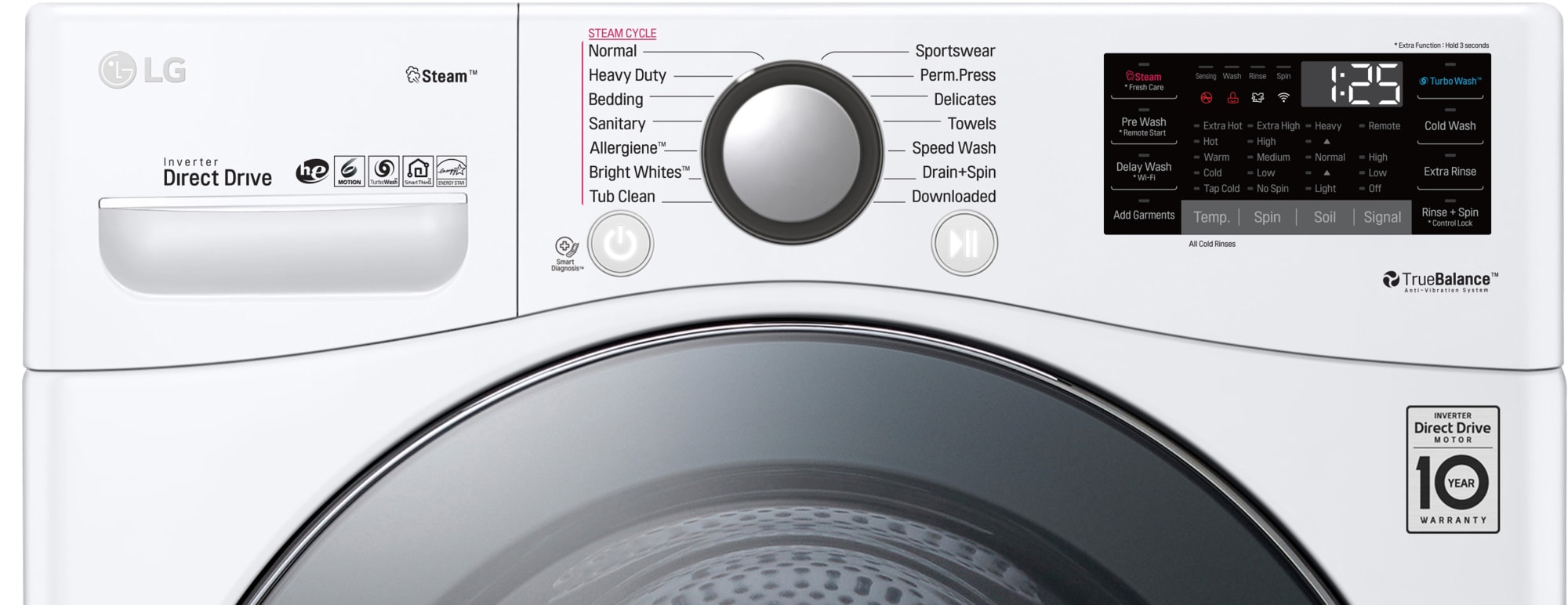 LG WM3900HWA 27 Inch Front Load Washer with 4.5 cu. ft. Capacity