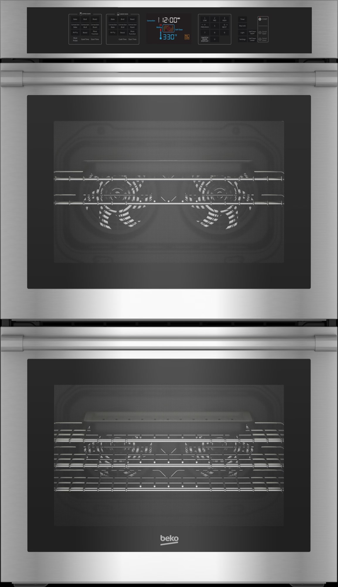 Beko WOD30100SS 30 Inch Double Electric Wall Oven with 11.4 cu. ft