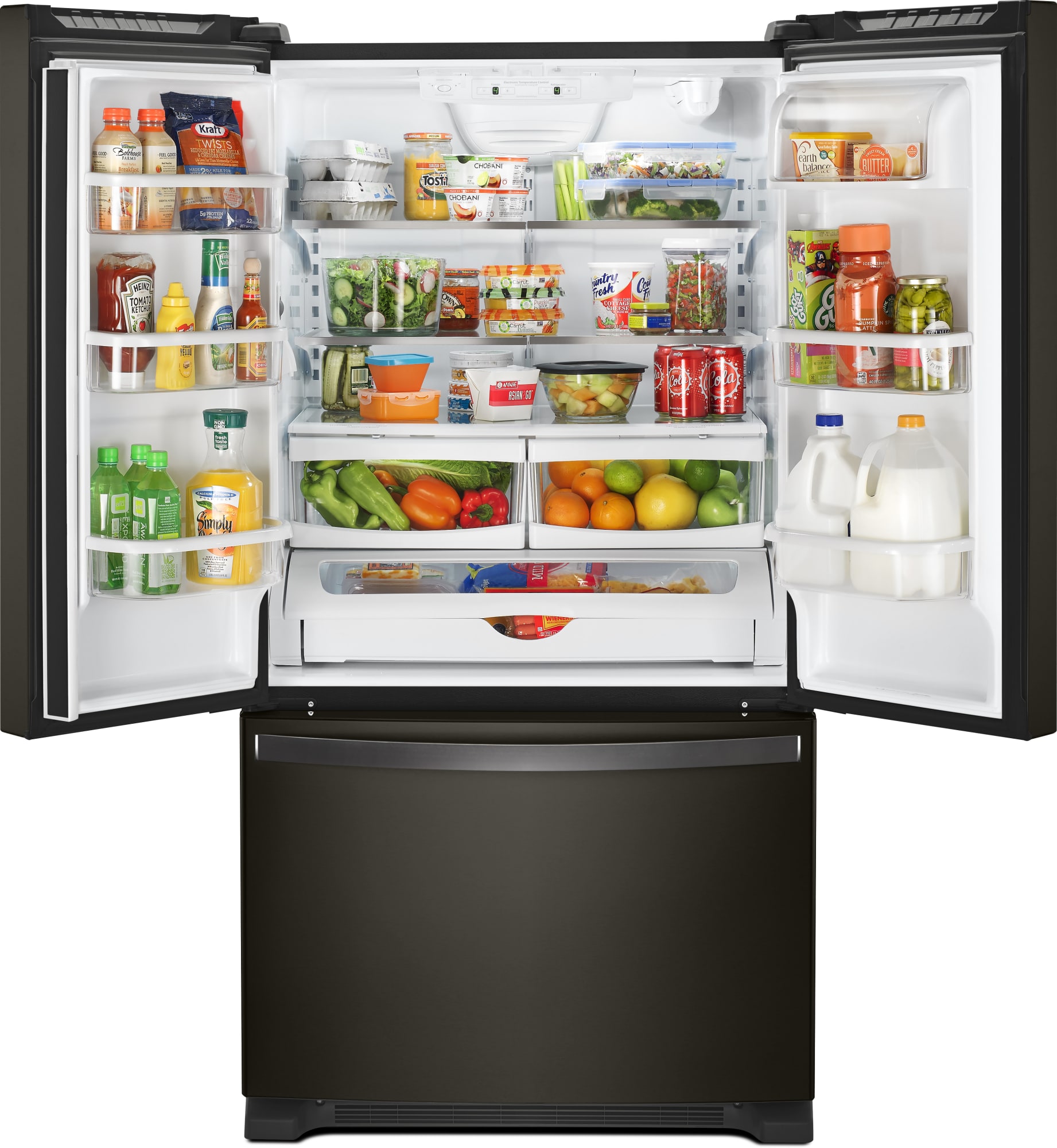 33 Inch French Door Refrigerator With Ice Maker Whirlpool WRF532SMHV 33 Inch French Door Refrigerator with 22 Cu. Ft