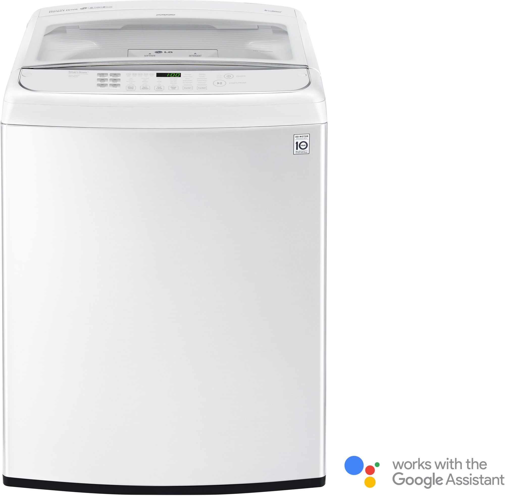 LG WT1901CW 27 Inch Top Load Washer with TurboWash®, Slam Proof Lid, Wi