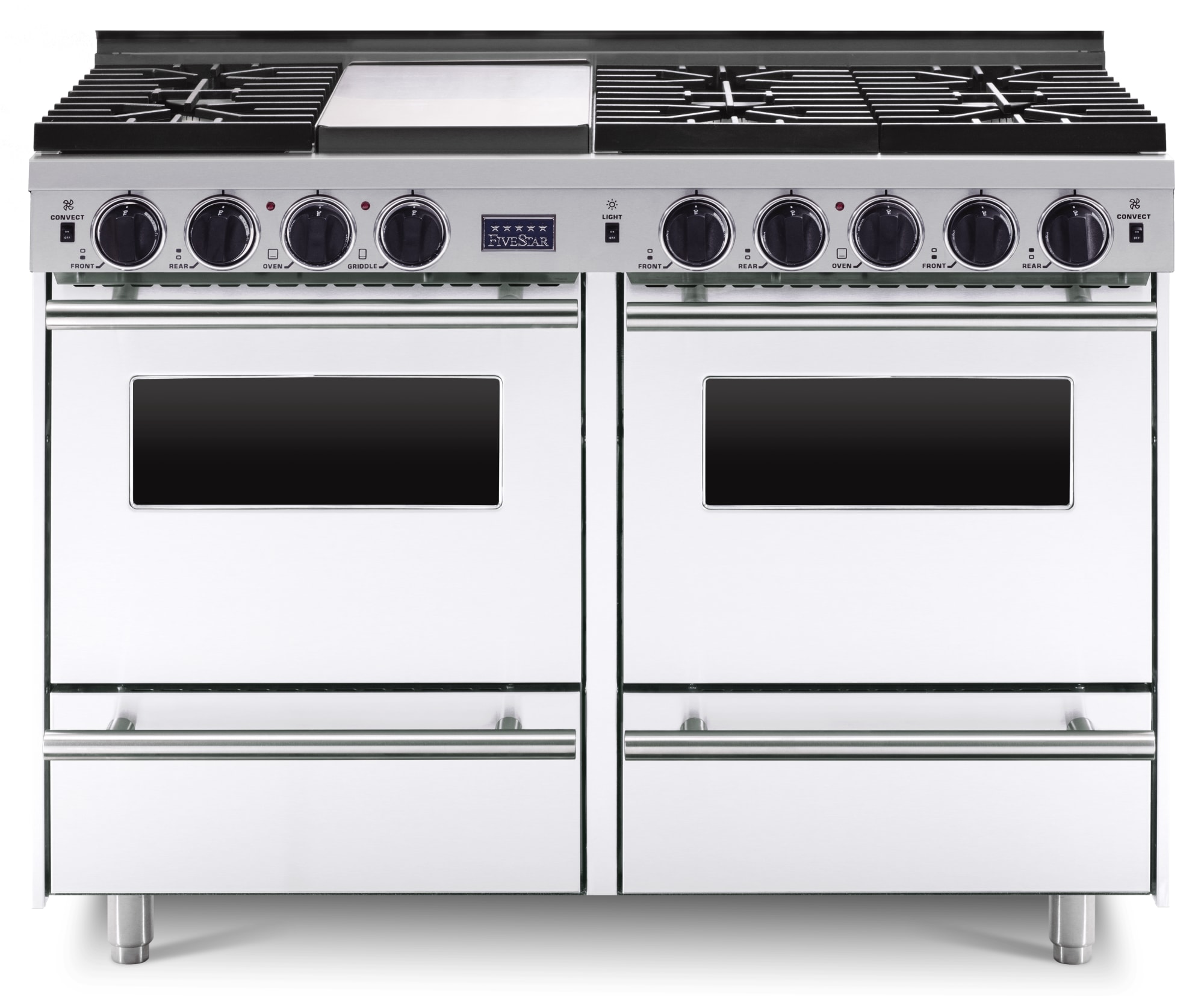 FiveStar WTN5327W 48 Inch Freestanding Gas Range with 6 Sealed Burners