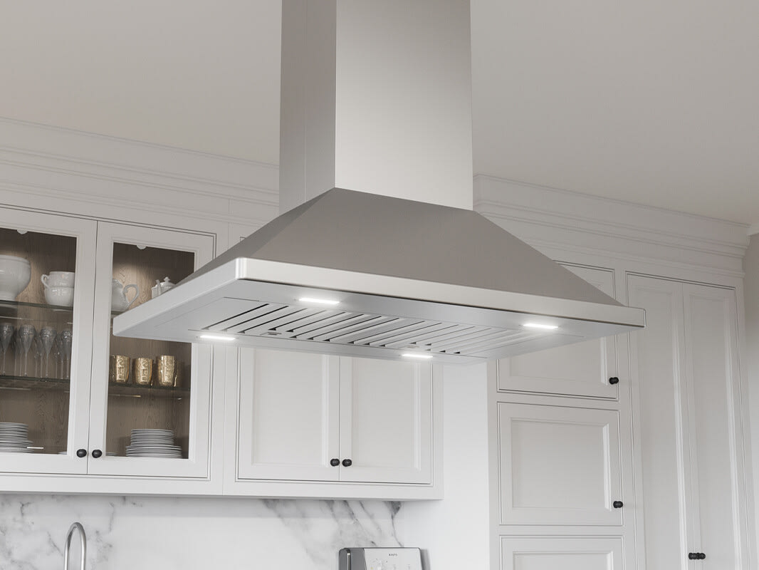Zephyr ZNAM90DS Napoli Island Mount Smart Range Hood with 6 Speed 700