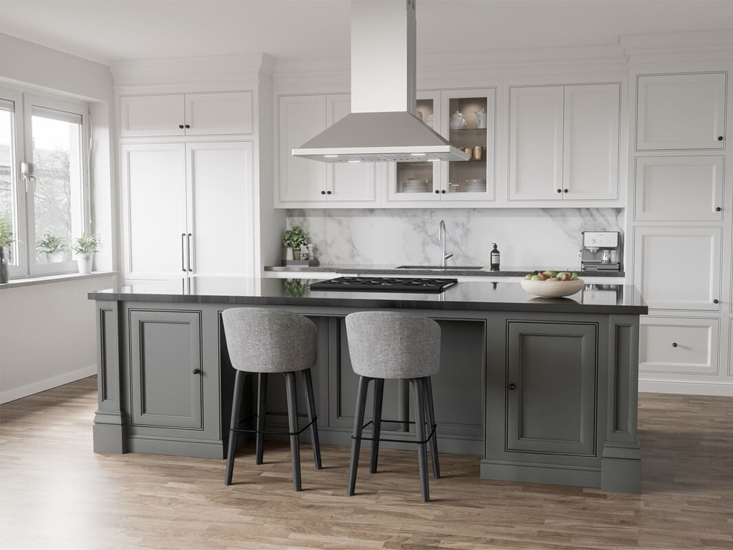 Zephyr ZNAM90DS Napoli Island Mount Smart Range Hood with 6 Speed 700 CFM Blower, Proximity