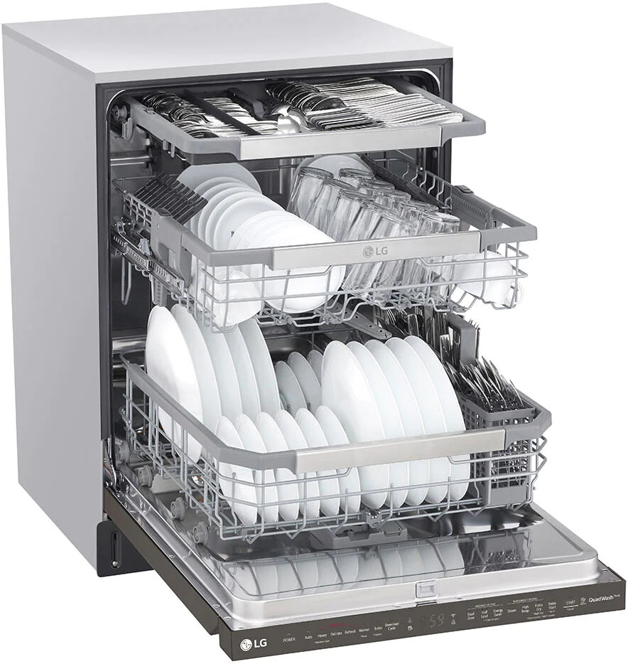 LG LDP6810BD 24 Inch Fully Integrated Smart Dishwasher with 15 Place